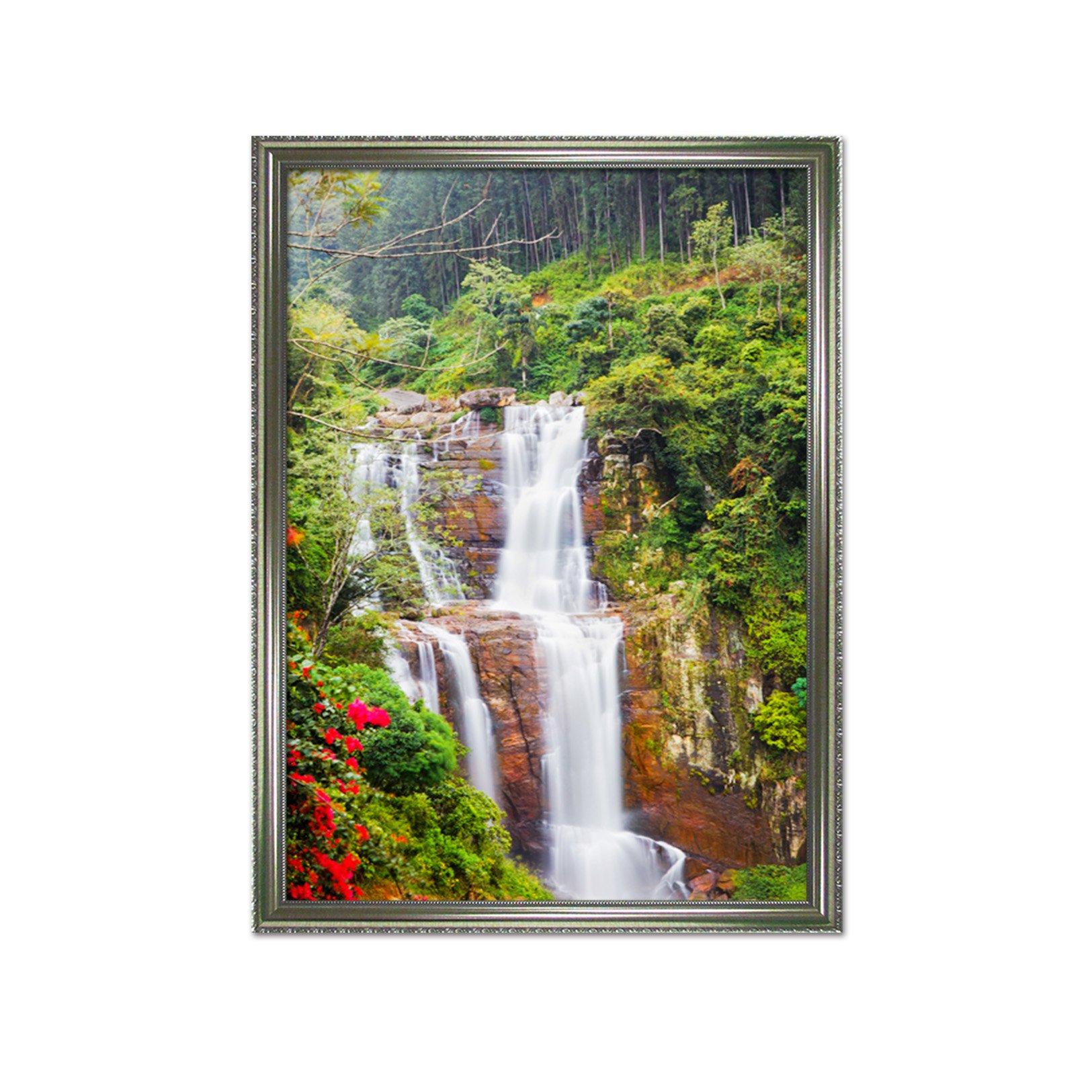 3D Forest Falls 120 Fake Framed Print Painting Wallpaper AJ Creativity Home 