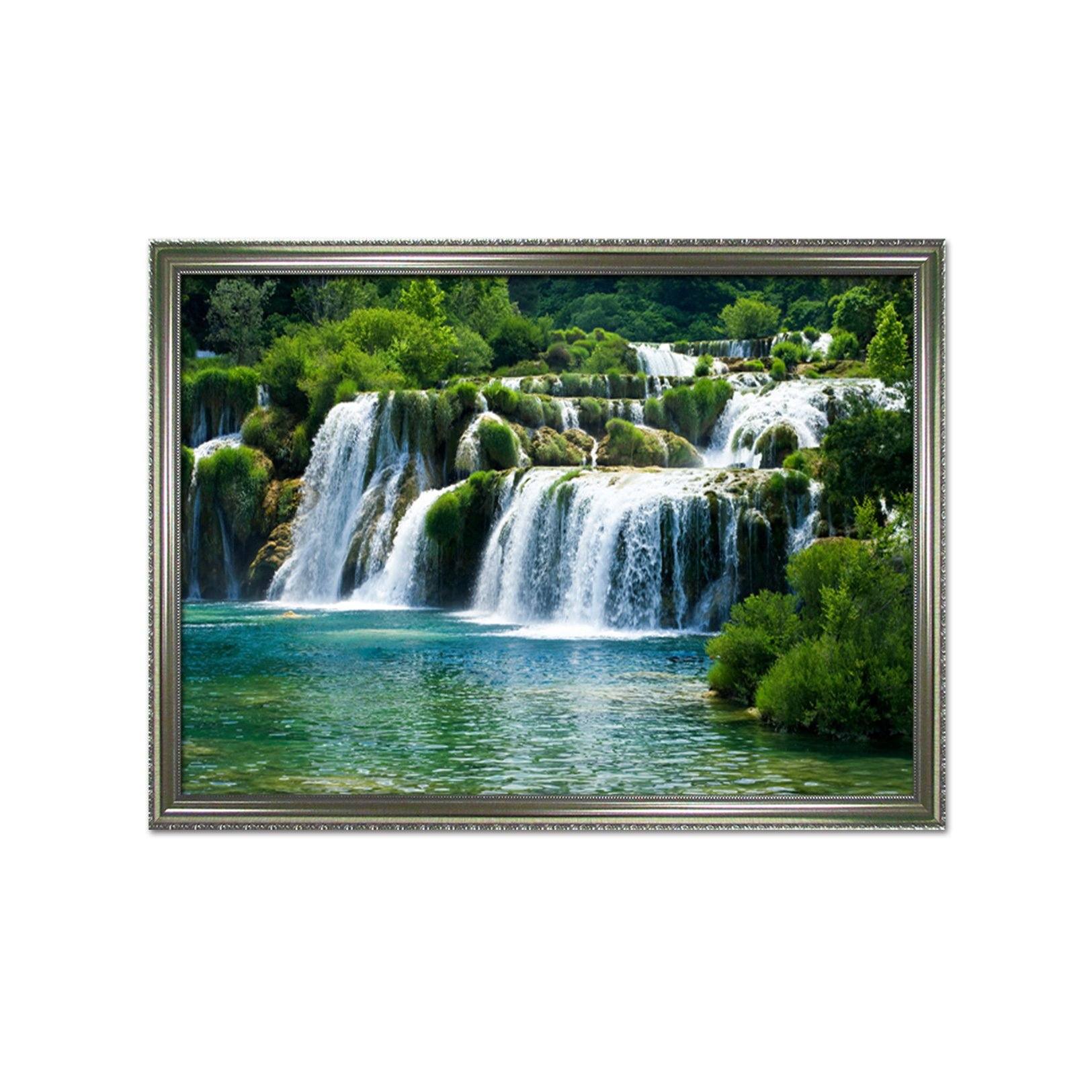 3D Inflowing River 153 Fake Framed Print Painting Wallpaper AJ Creativity Home 