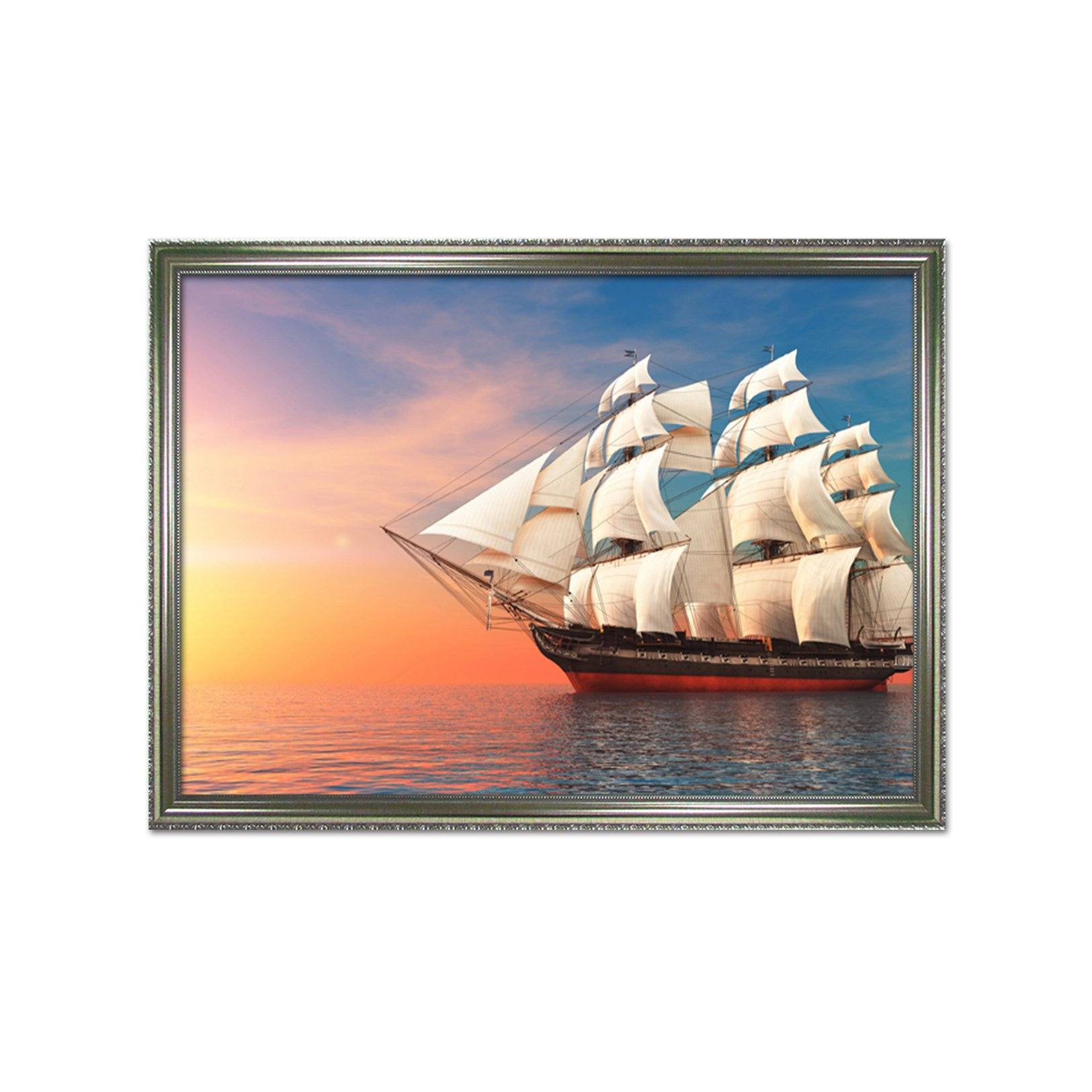3D Sea Sailing 192 Fake Framed Print Painting Wallpaper AJ Creativity Home 