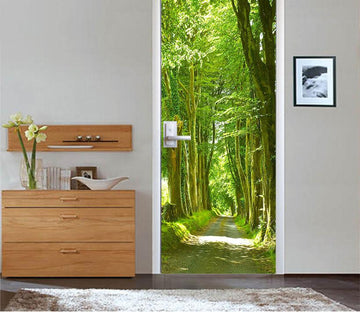 3D sunny woods door mural Wallpaper AJ Wallpaper 