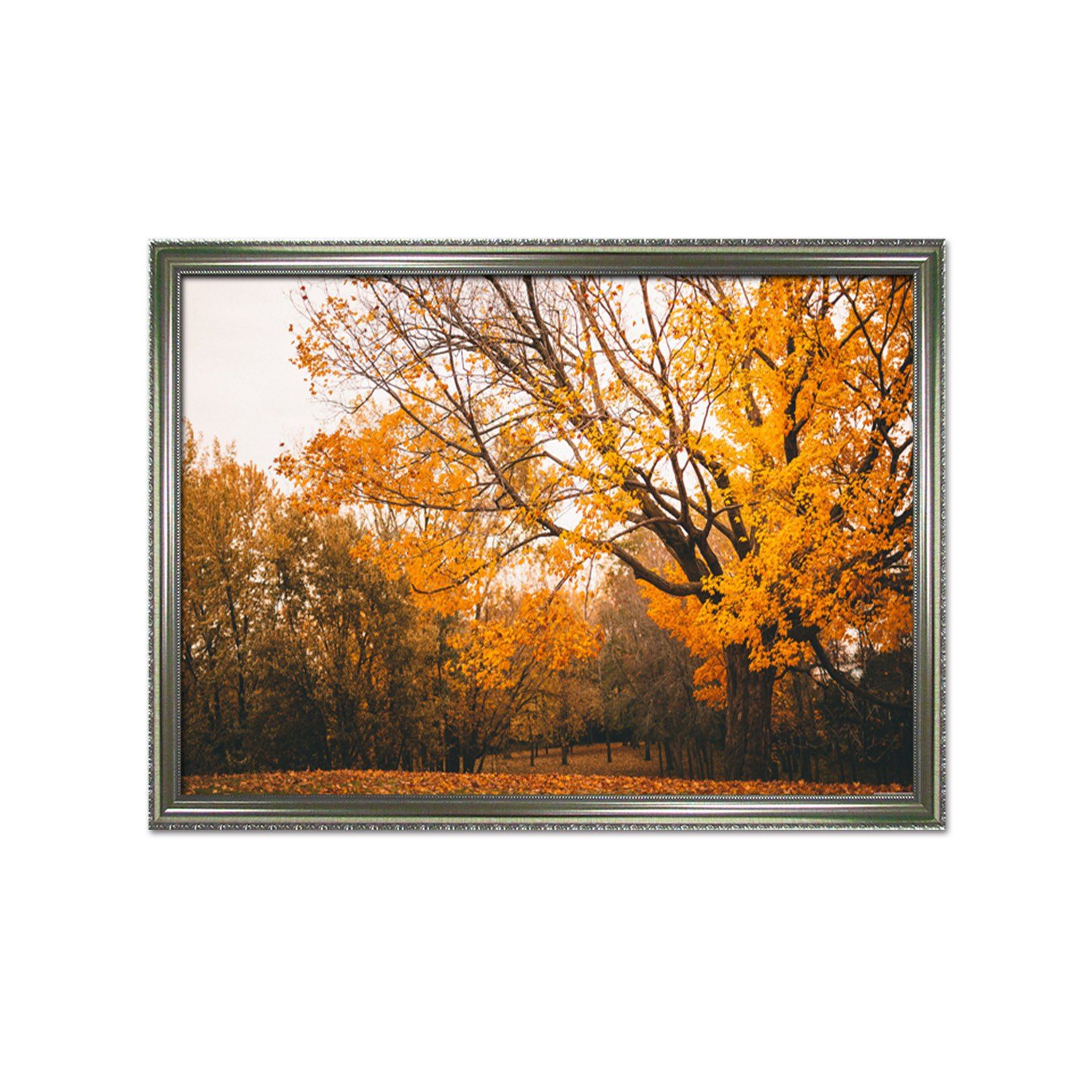 3D Autumn Leaves 021 Fake Framed Print Painting Wallpaper AJ Creativity Home 