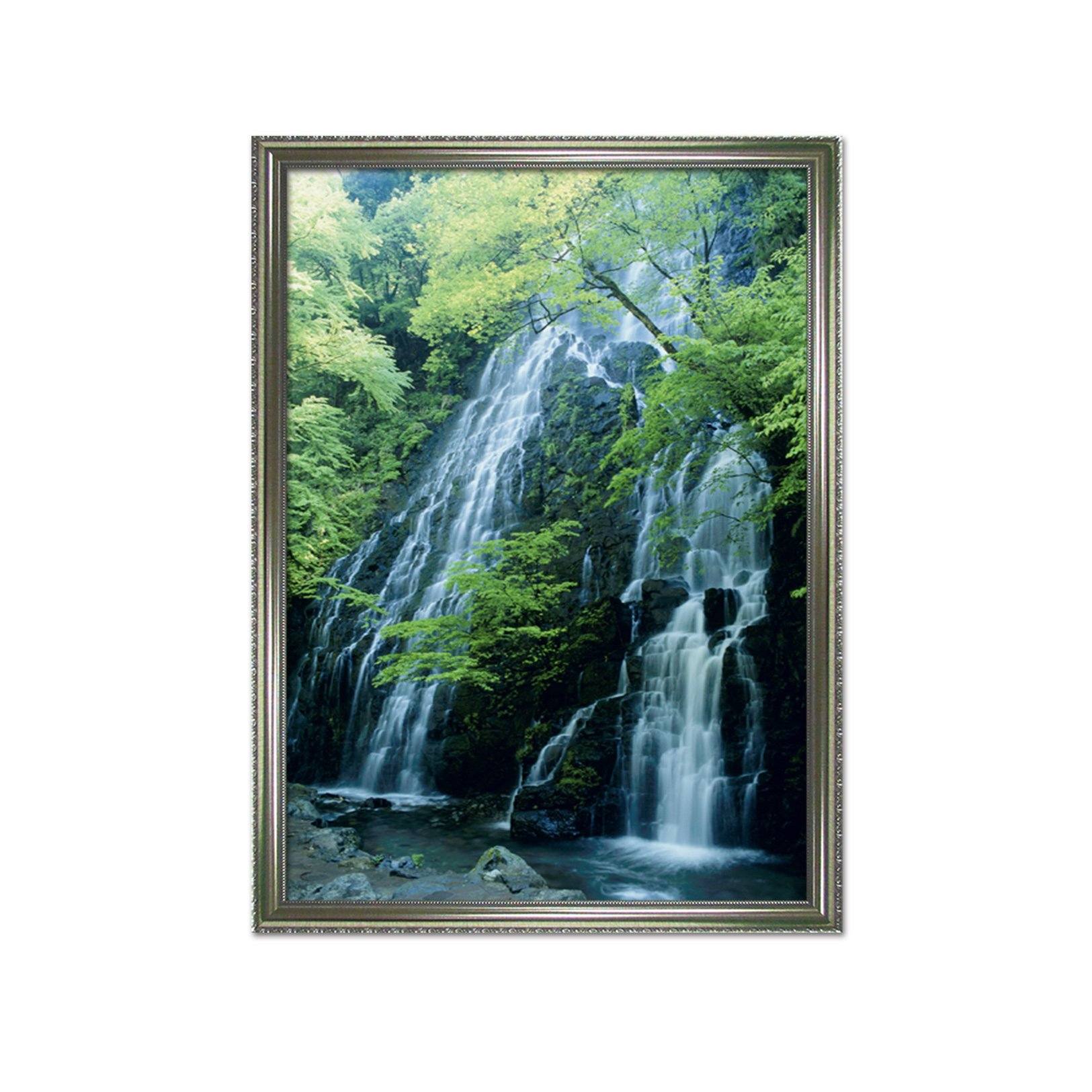 3D Precipitous Waterfall 145 Fake Framed Print Painting Wallpaper AJ Creativity Home 