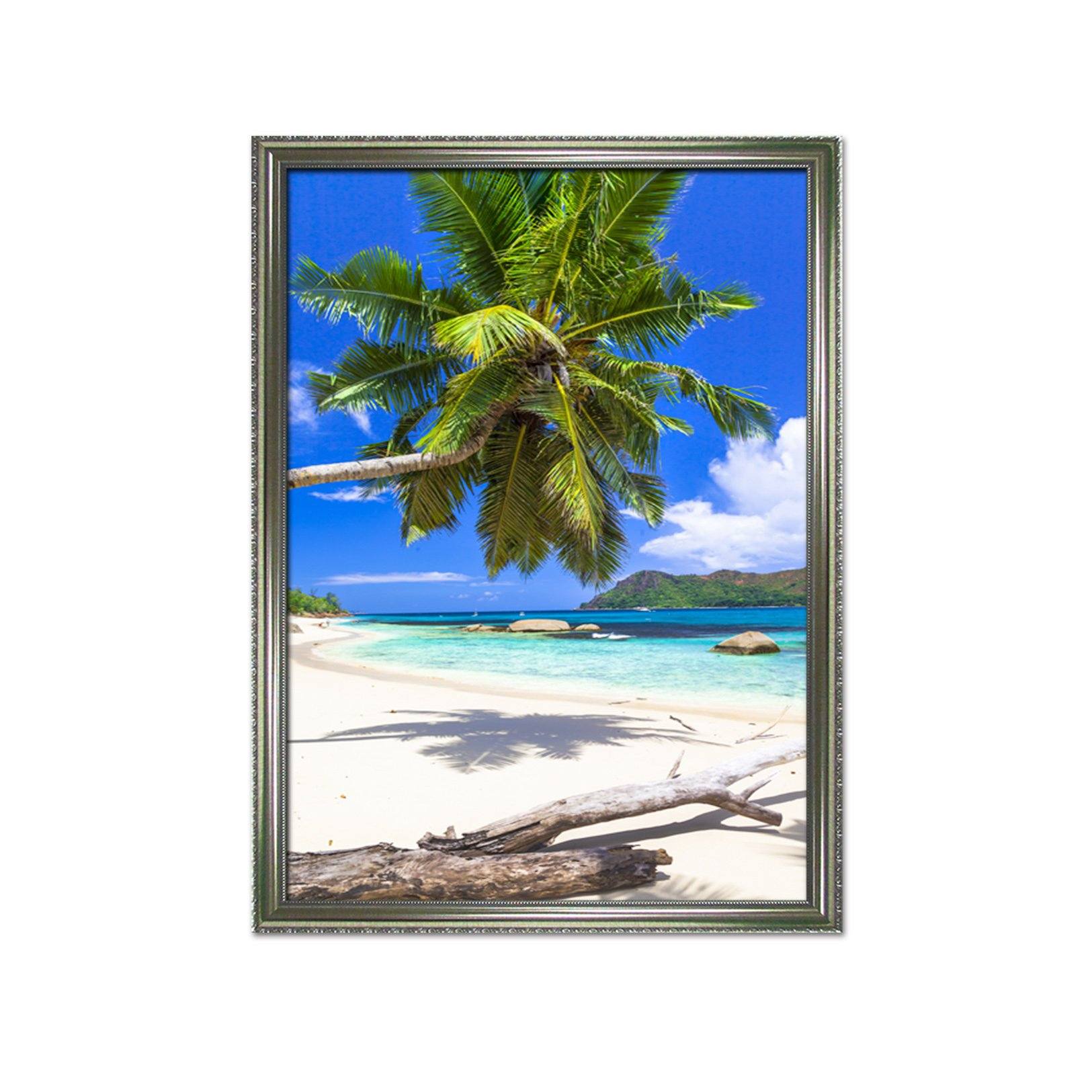 3D Coconut Tree 032 Fake Framed Print Painting Wallpaper AJ Creativity Home 