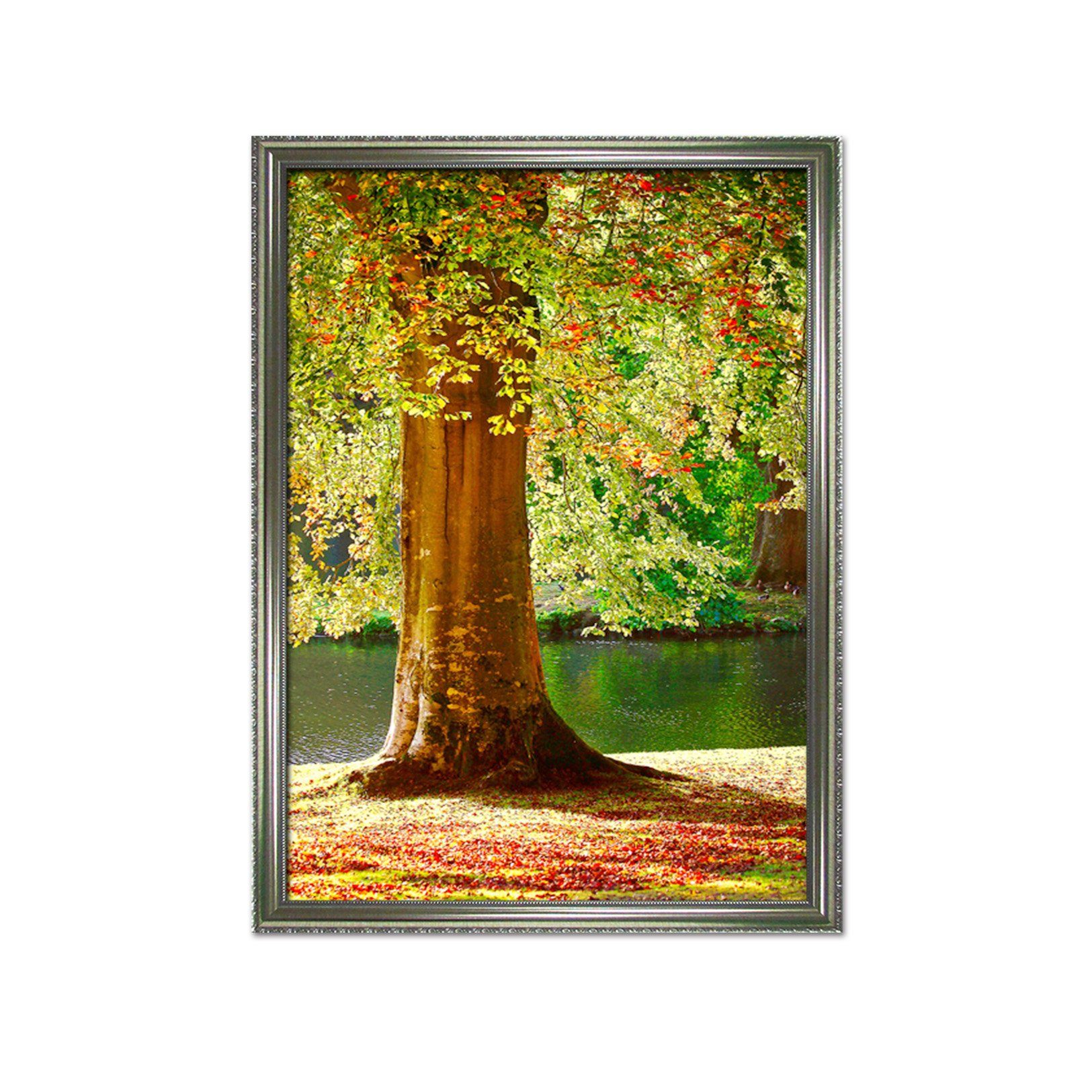 3D Big Tree 049 Fake Framed Print Painting Wallpaper AJ Creativity Home 