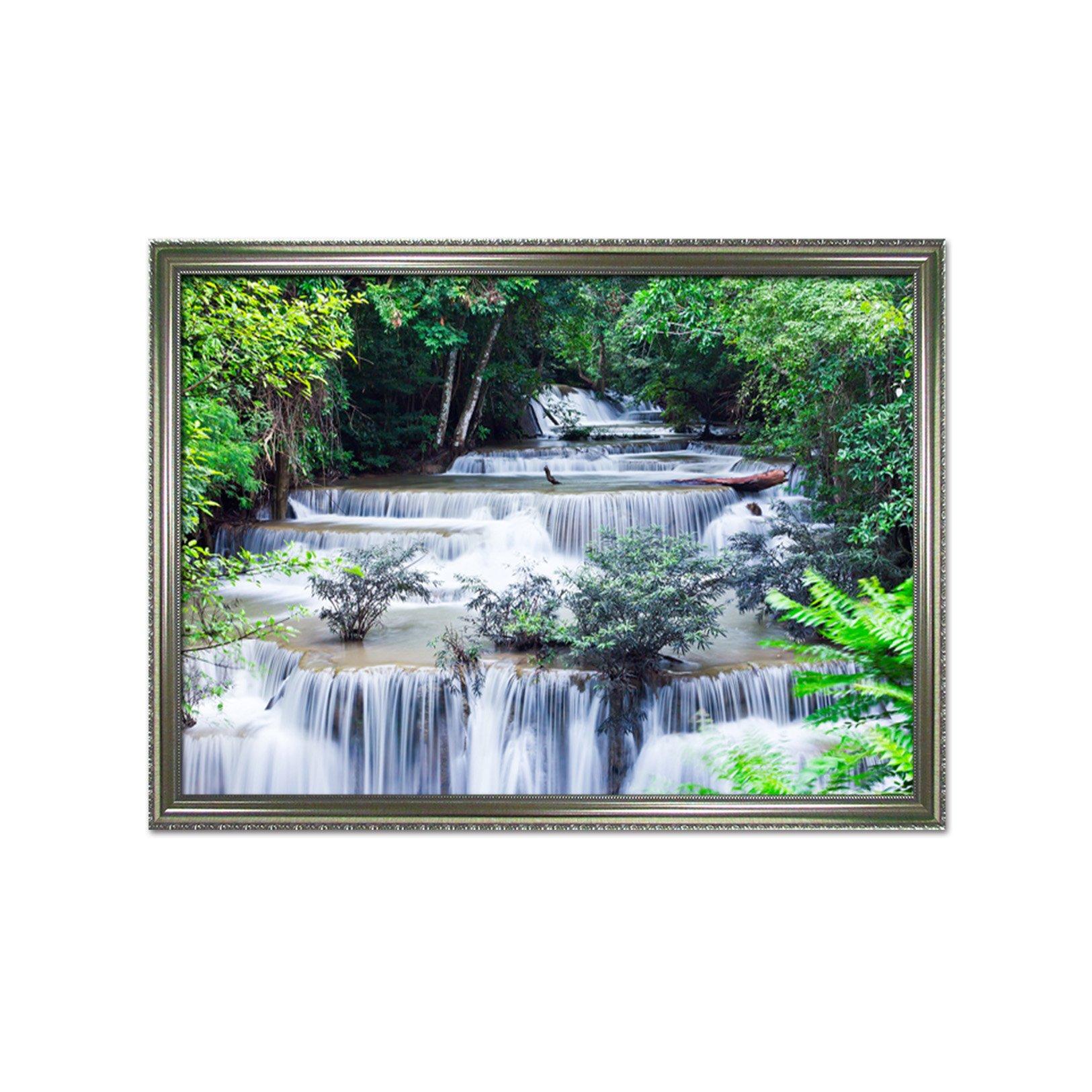 3D Layered River 165 Fake Framed Print Painting Wallpaper AJ Creativity Home 