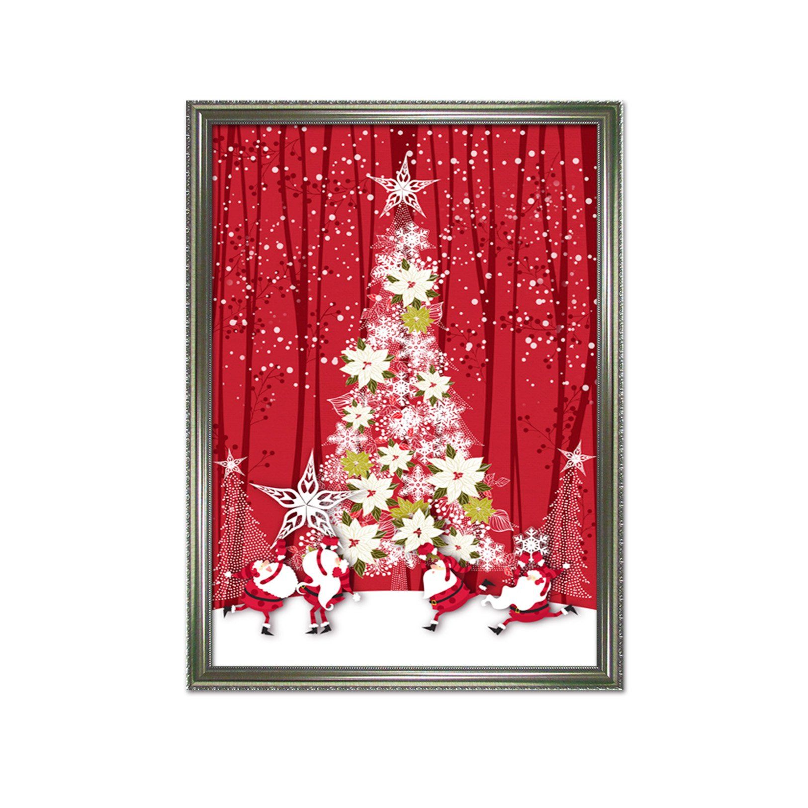 3D Christmas Stars 049 Fake Framed Print Painting Wallpaper AJ Creativity Home 