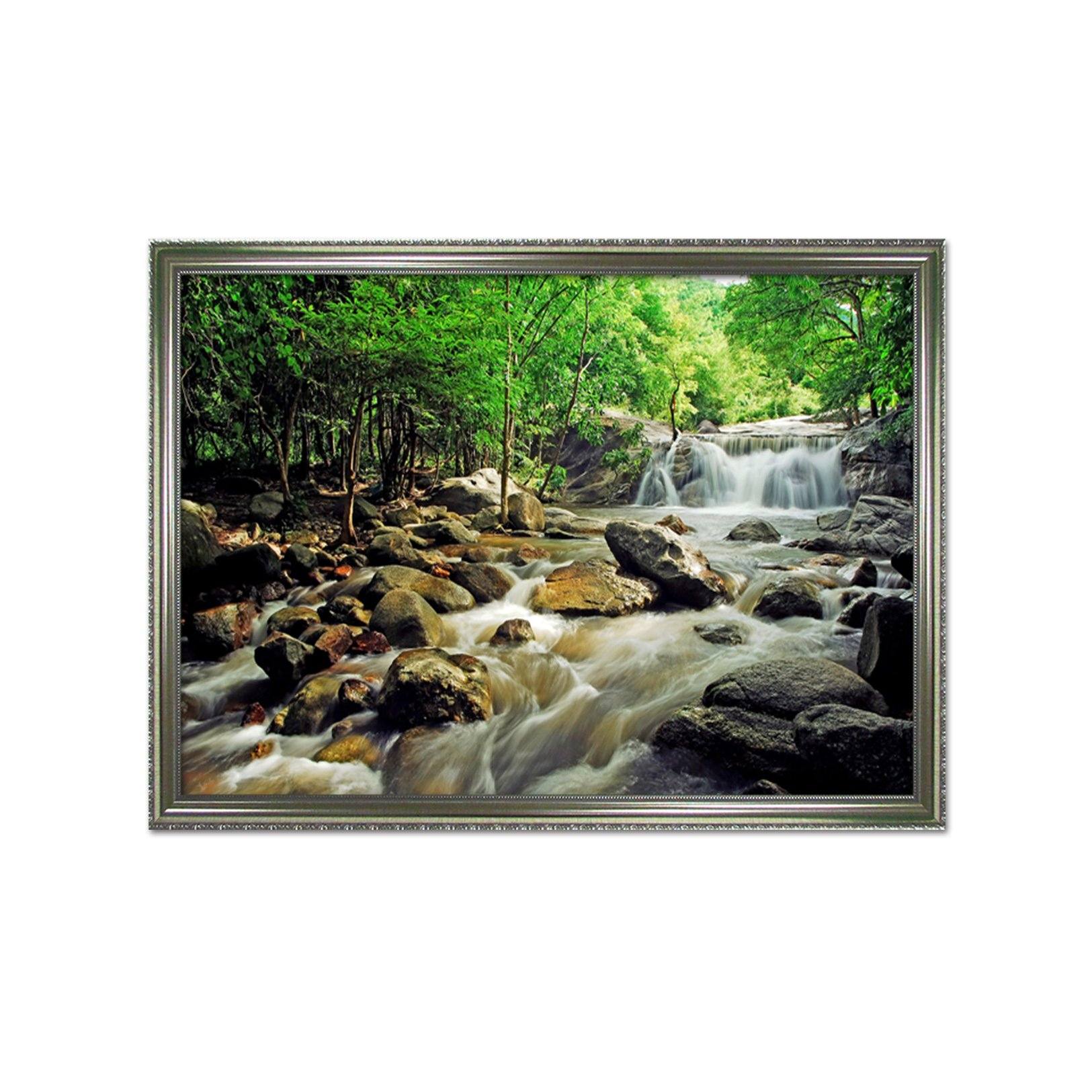 3D Stone River 150 Fake Framed Print Painting Wallpaper AJ Creativity Home 