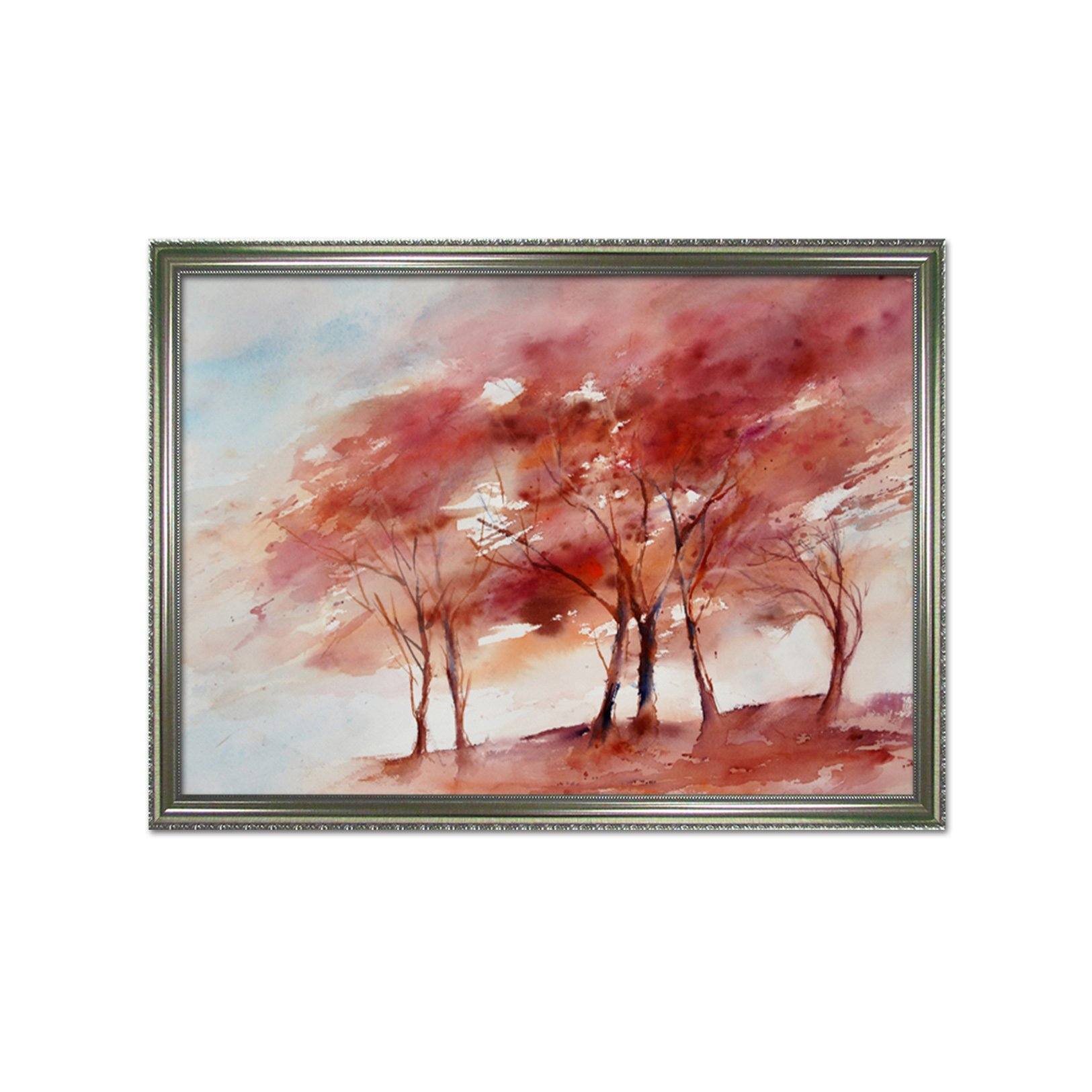 3D Landscape Tree 045 Fake Framed Print Painting Wallpaper AJ Creativity Home 