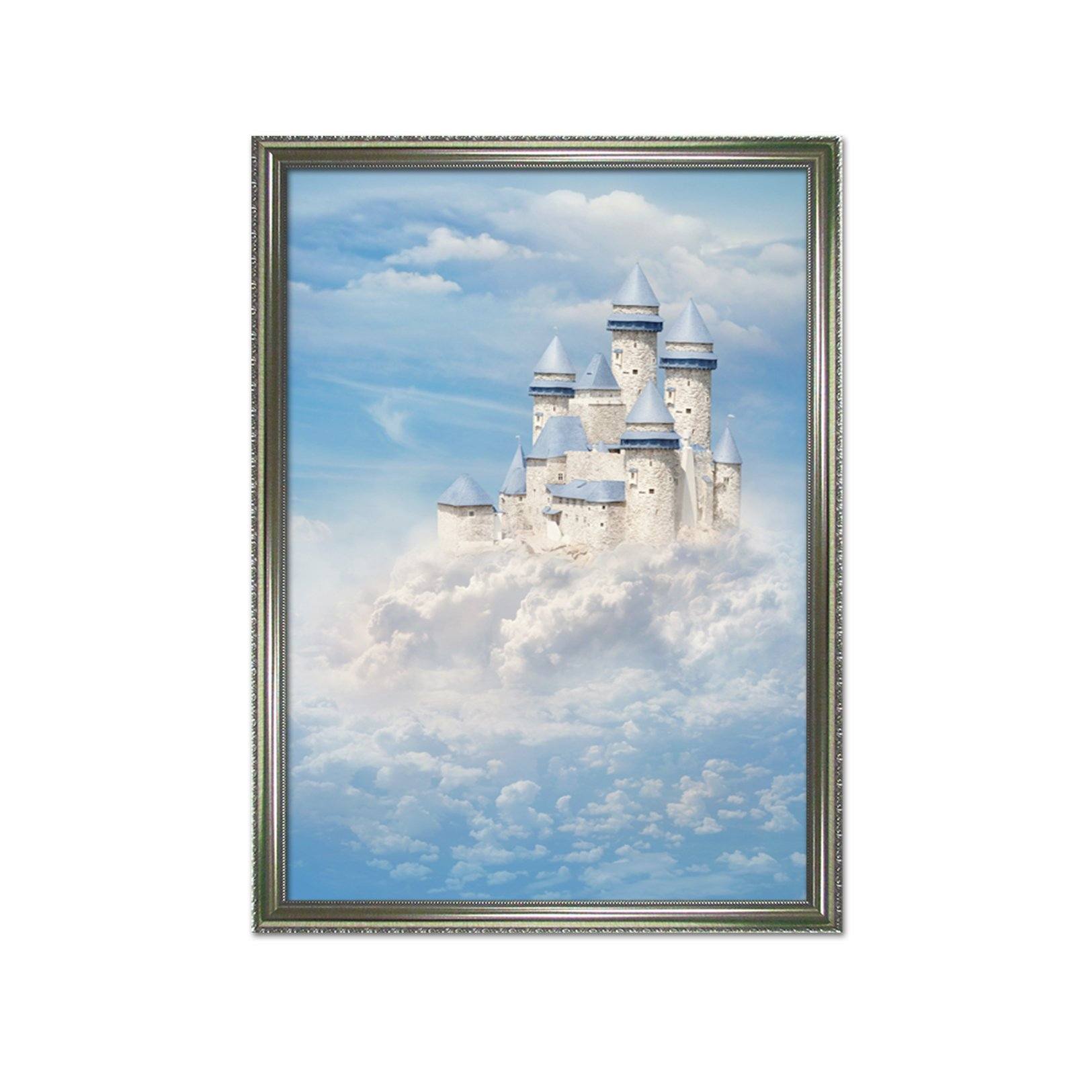 3D Cloud Castle 037 Fake Framed Print Painting Wallpaper AJ Creativity Home 