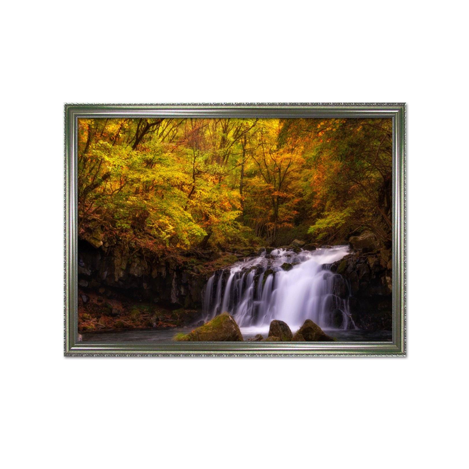 3D River At Dusk 020 Fake Framed Print Painting Wallpaper AJ Creativity Home 