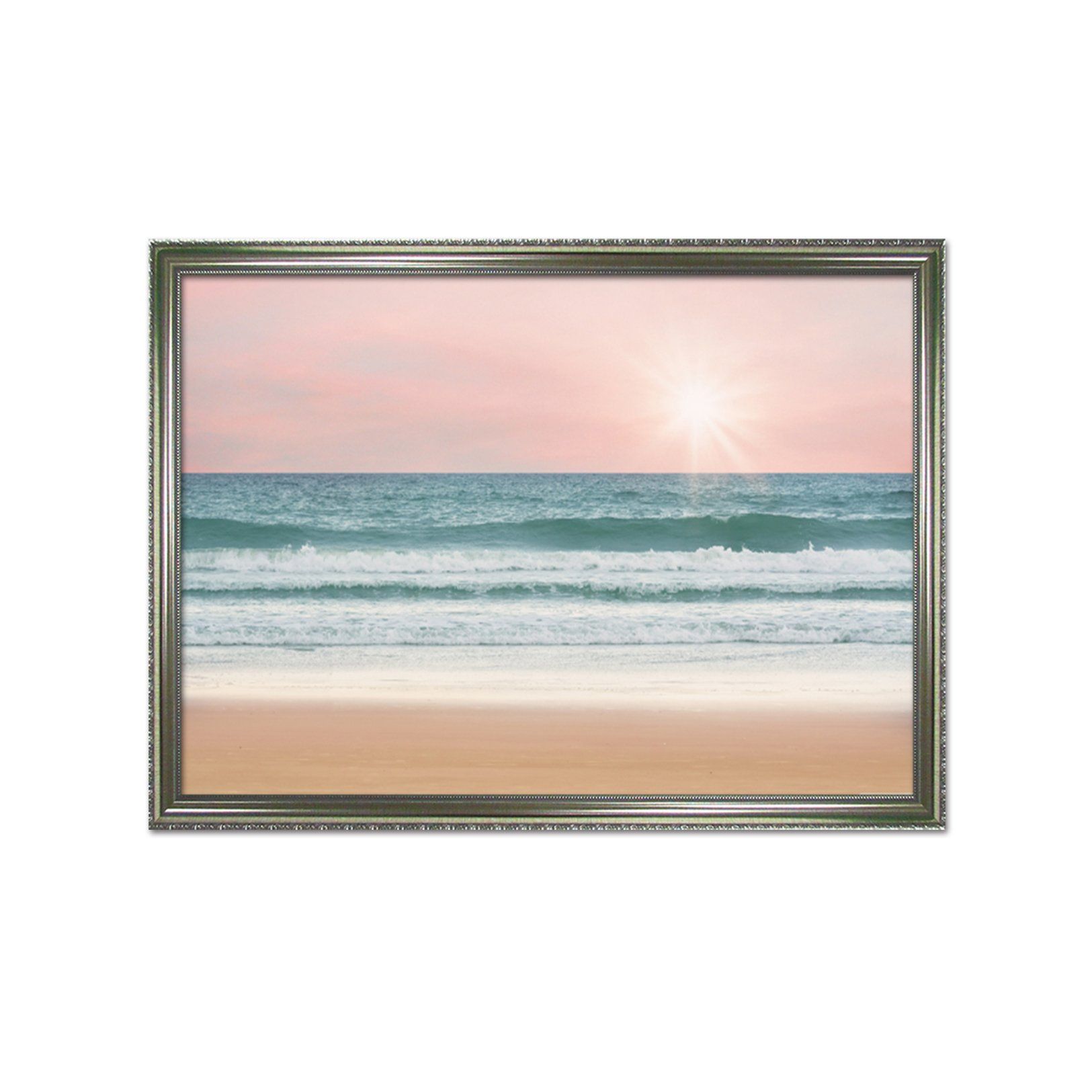 3D Sunshine Waves 031 Fake Framed Print Painting Wallpaper AJ Creativity Home 