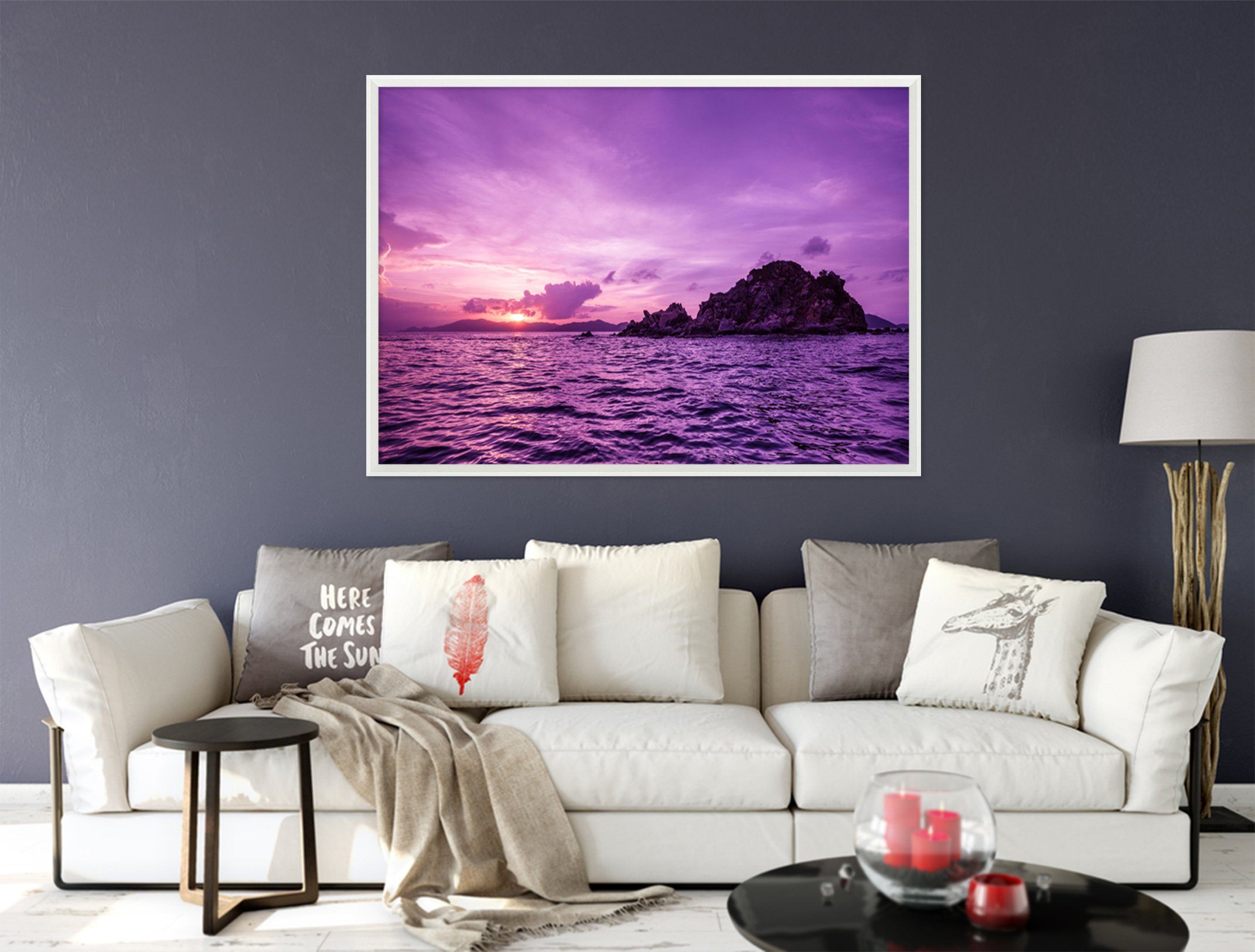 3D Far Island 043 Fake Framed Print Painting Wallpaper AJ Creativity Home 