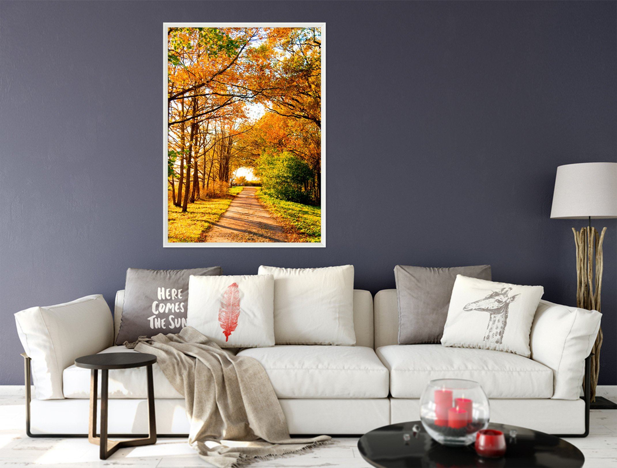 3D Dusk Road 135 Fake Framed Print Painting Wallpaper AJ Creativity Home 