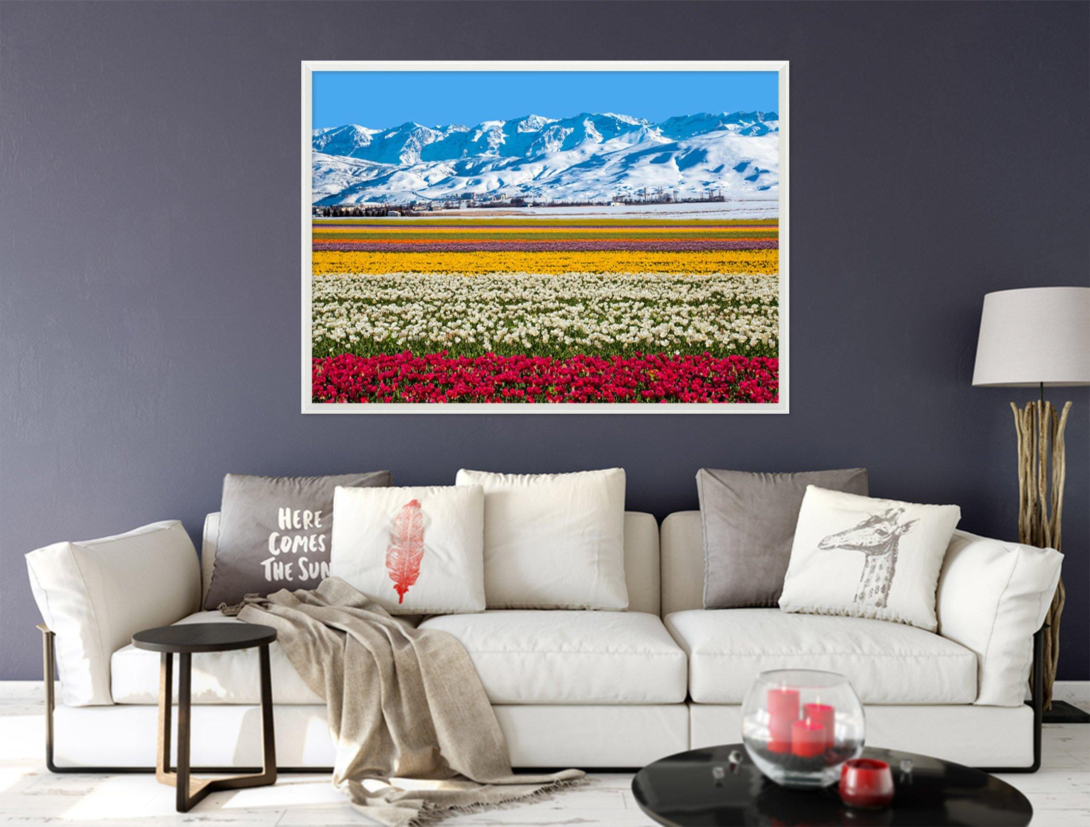 3D Flower Sea 189 Fake Framed Print Painting Wallpaper AJ Creativity Home 