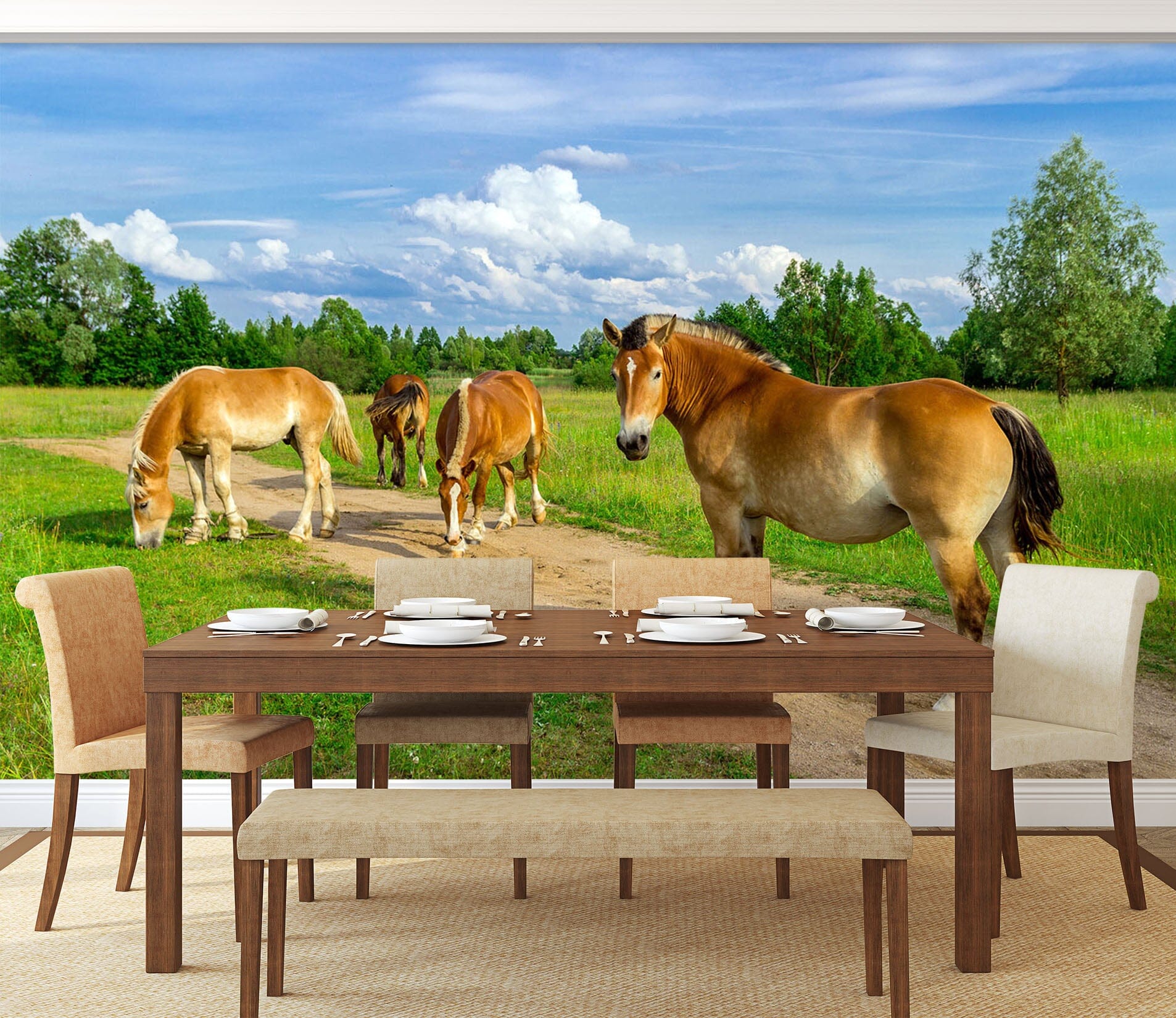 3D Lawn Horse 175 Wall Murals Wallpaper AJ Wallpaper 2 