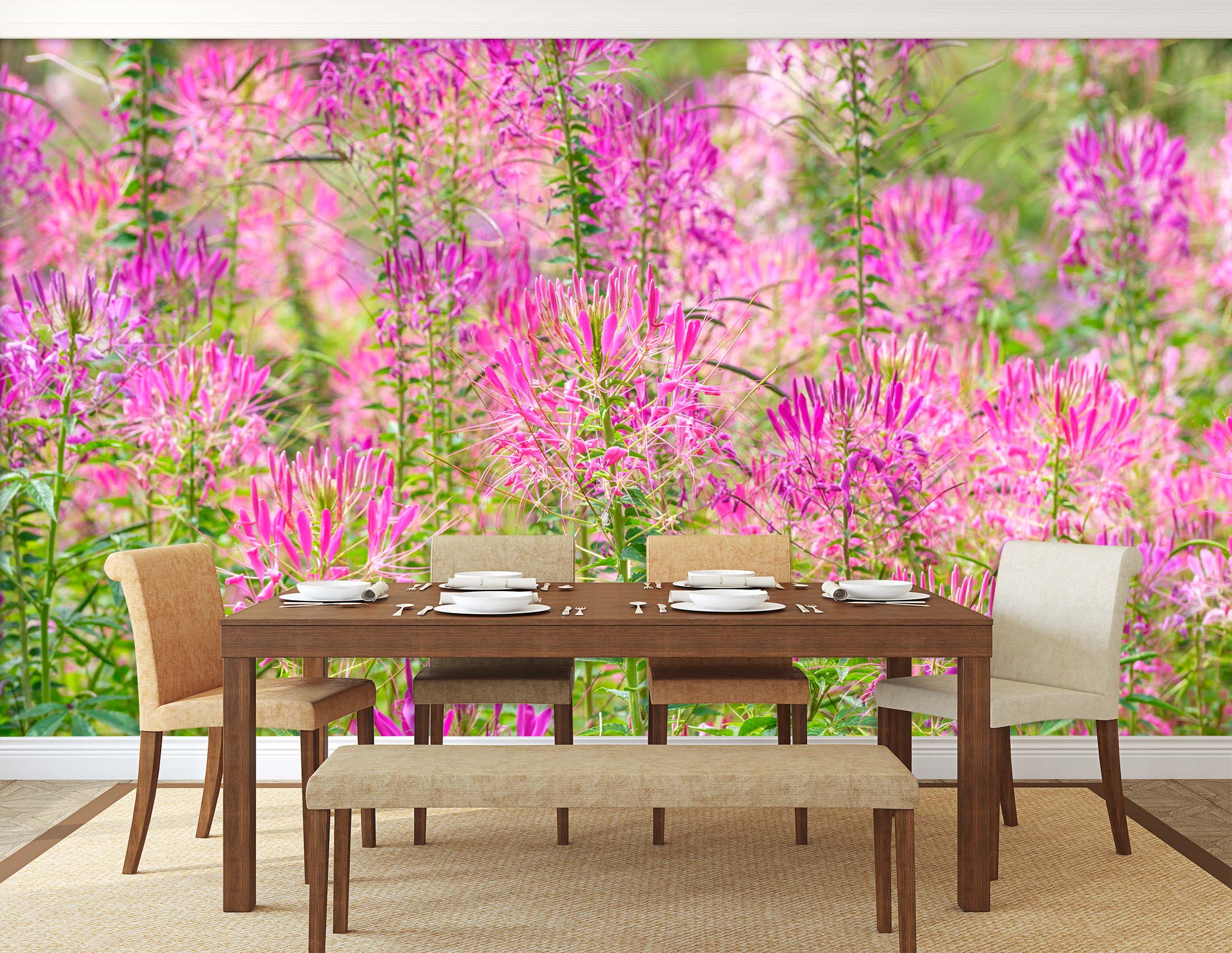 3D Pink Flowers 6267 Assaf Frank Wall Mural Wall Murals