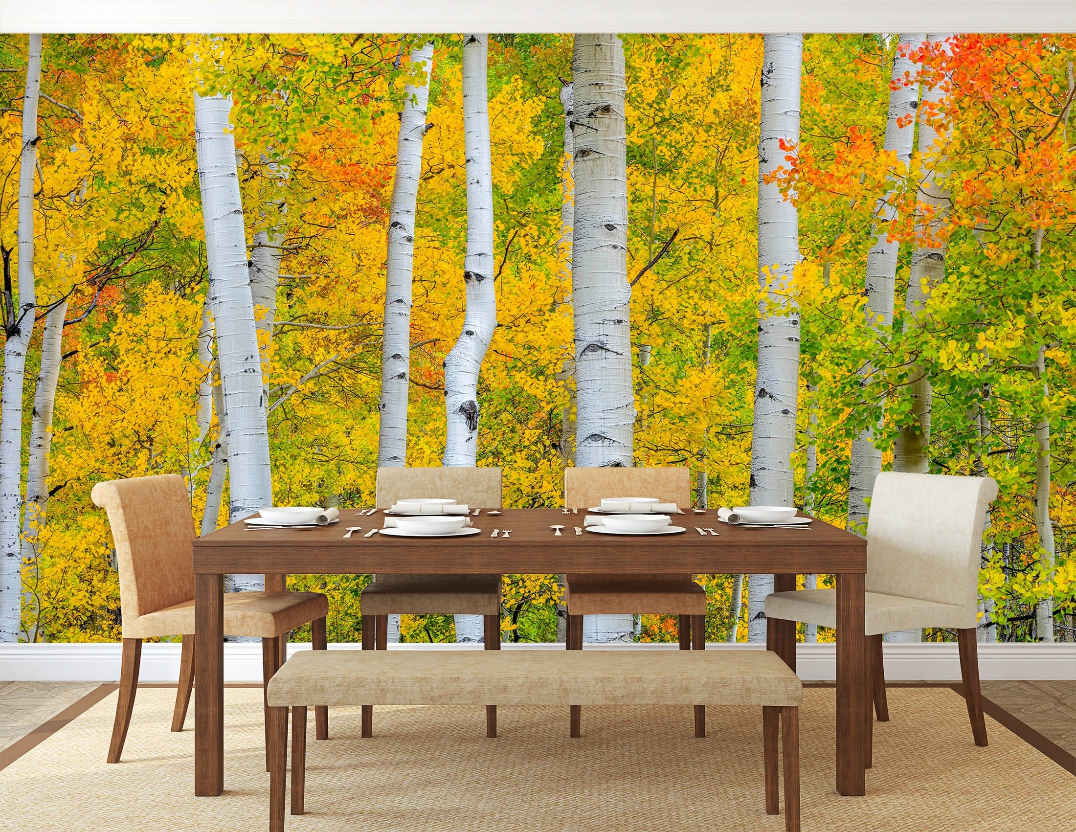 3D Autumn Forest 1439 Marco Carmassi Wall Mural Wall Murals Wallpaper AJ Wallpaper 2 