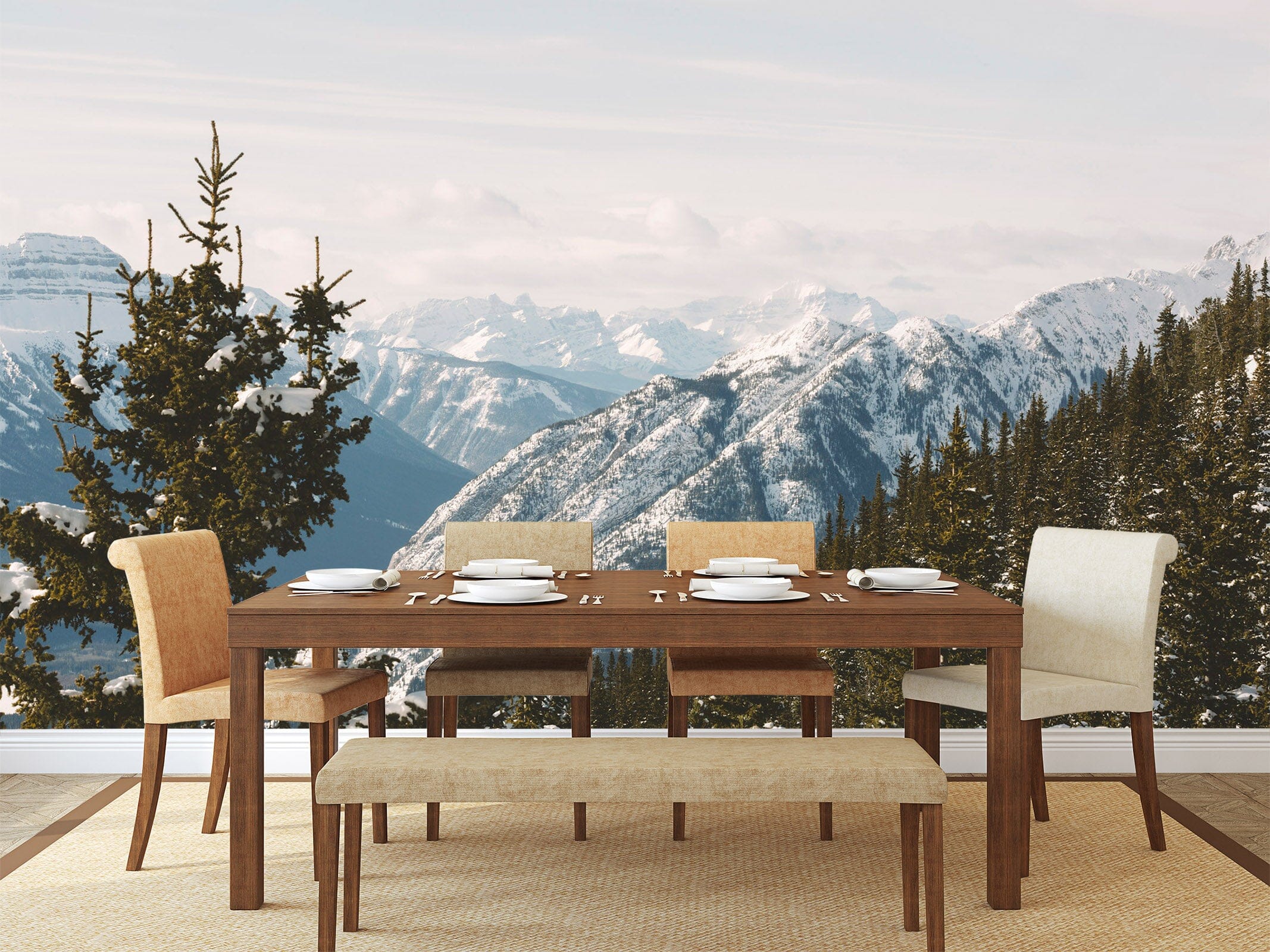 3D Snow Mountain Forest 79 Wall Murals Wallpaper AJ Wallpaper 2 