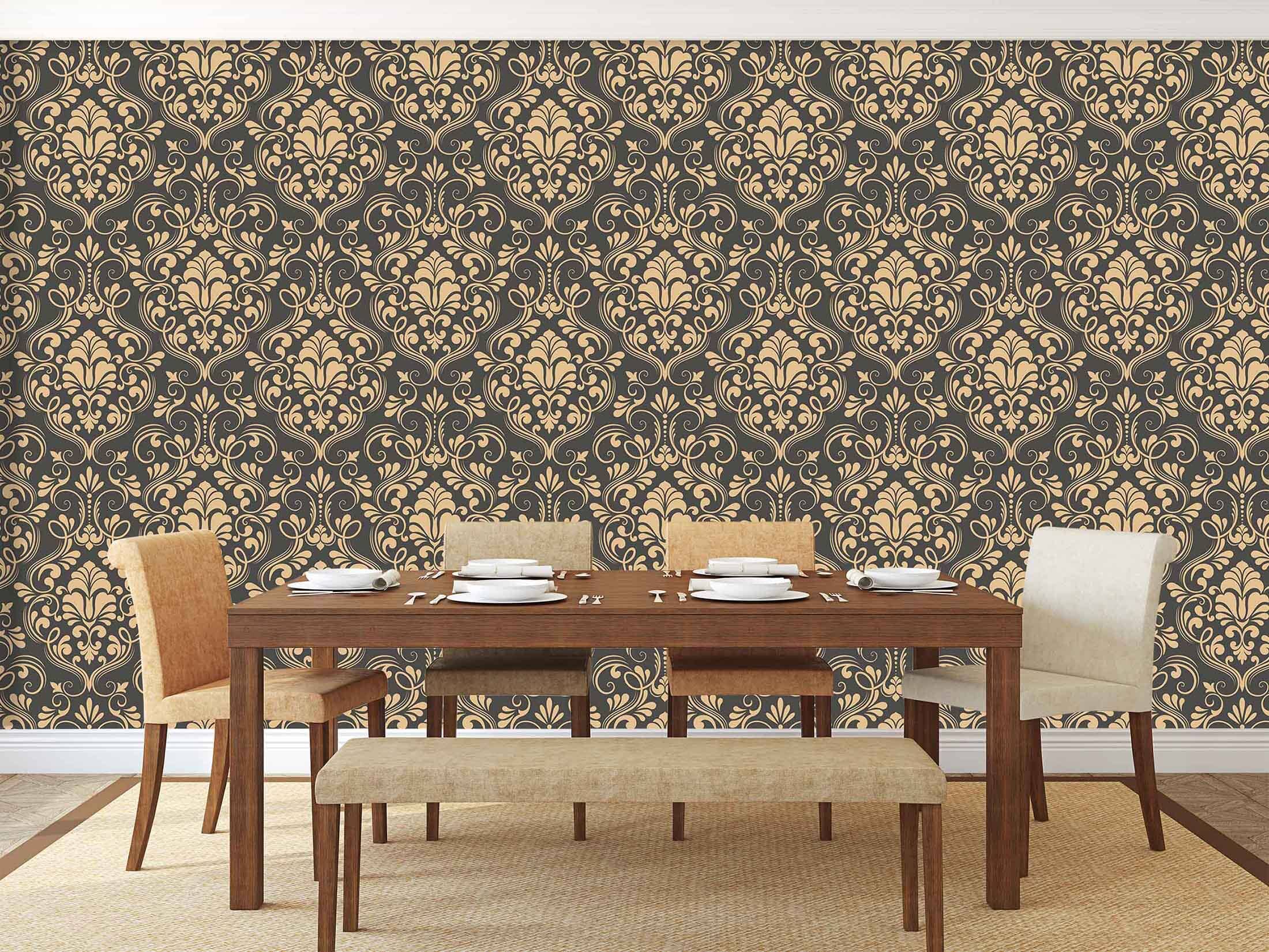 3D Gold Pattern 339 Wallpaper AJ Wallpaper 2 