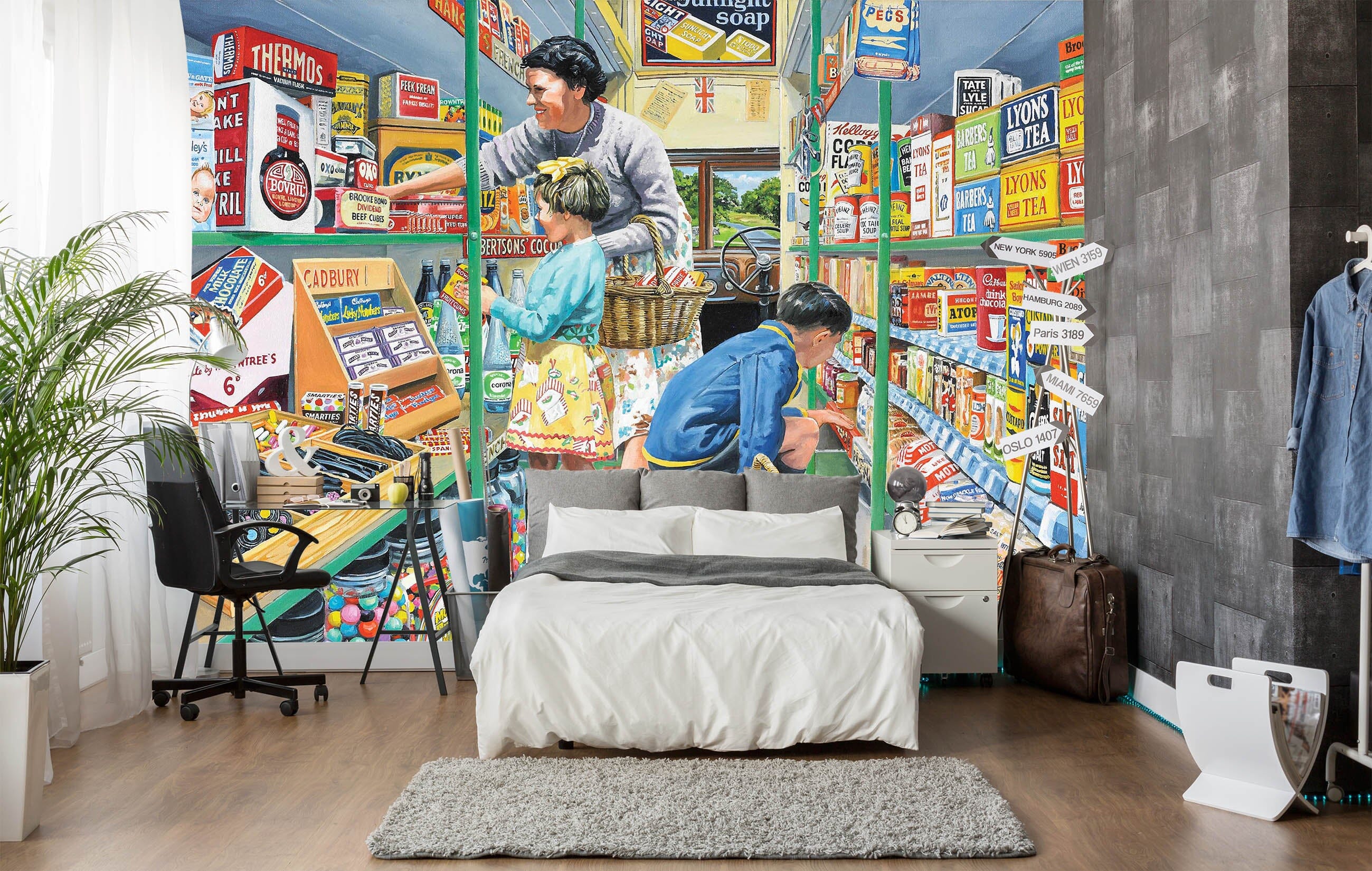 3D In The Mobile Shop 1031 Trevor Mitchell Wall Mural Wall Murals Wallpaper AJ Wallpaper 2 