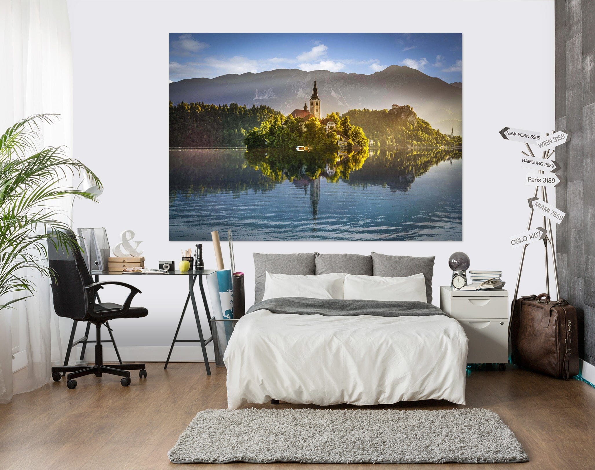 3D Forest Lake 113 Marco Carmassi Wall Sticker Wallpaper AJ Wallpaper 2 