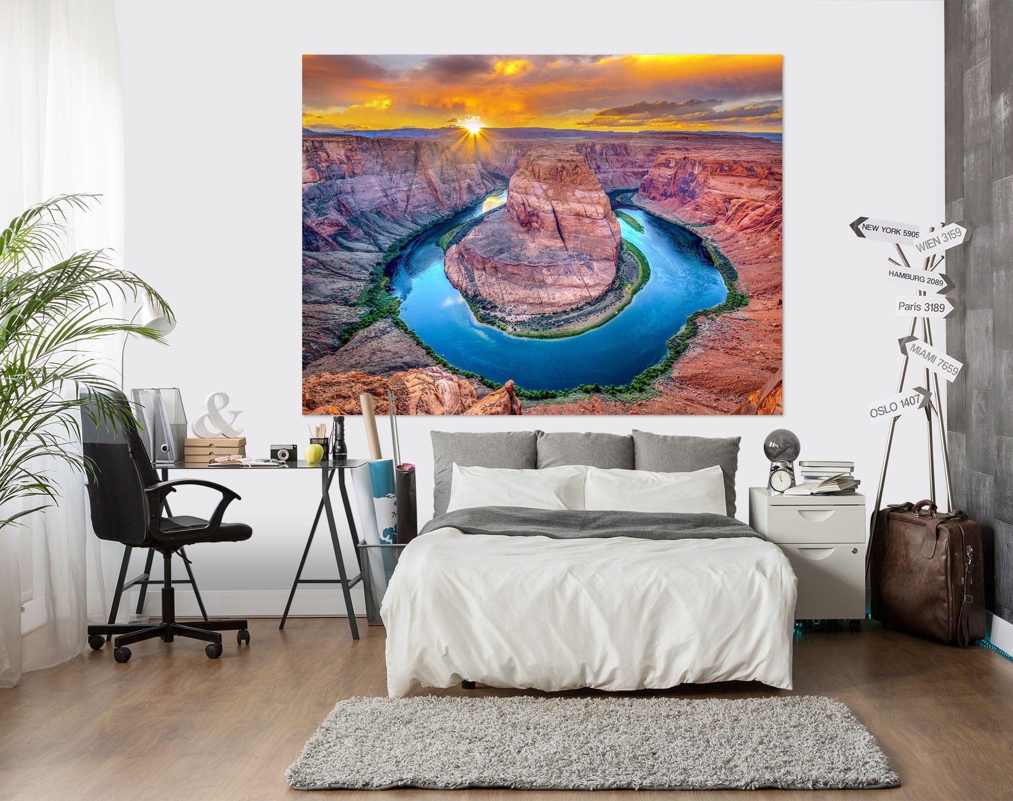 3D Magic Horseshoe Bend 140 Marco Carmassi Wall Sticker Wallpaper AJ Wallpaper 2 