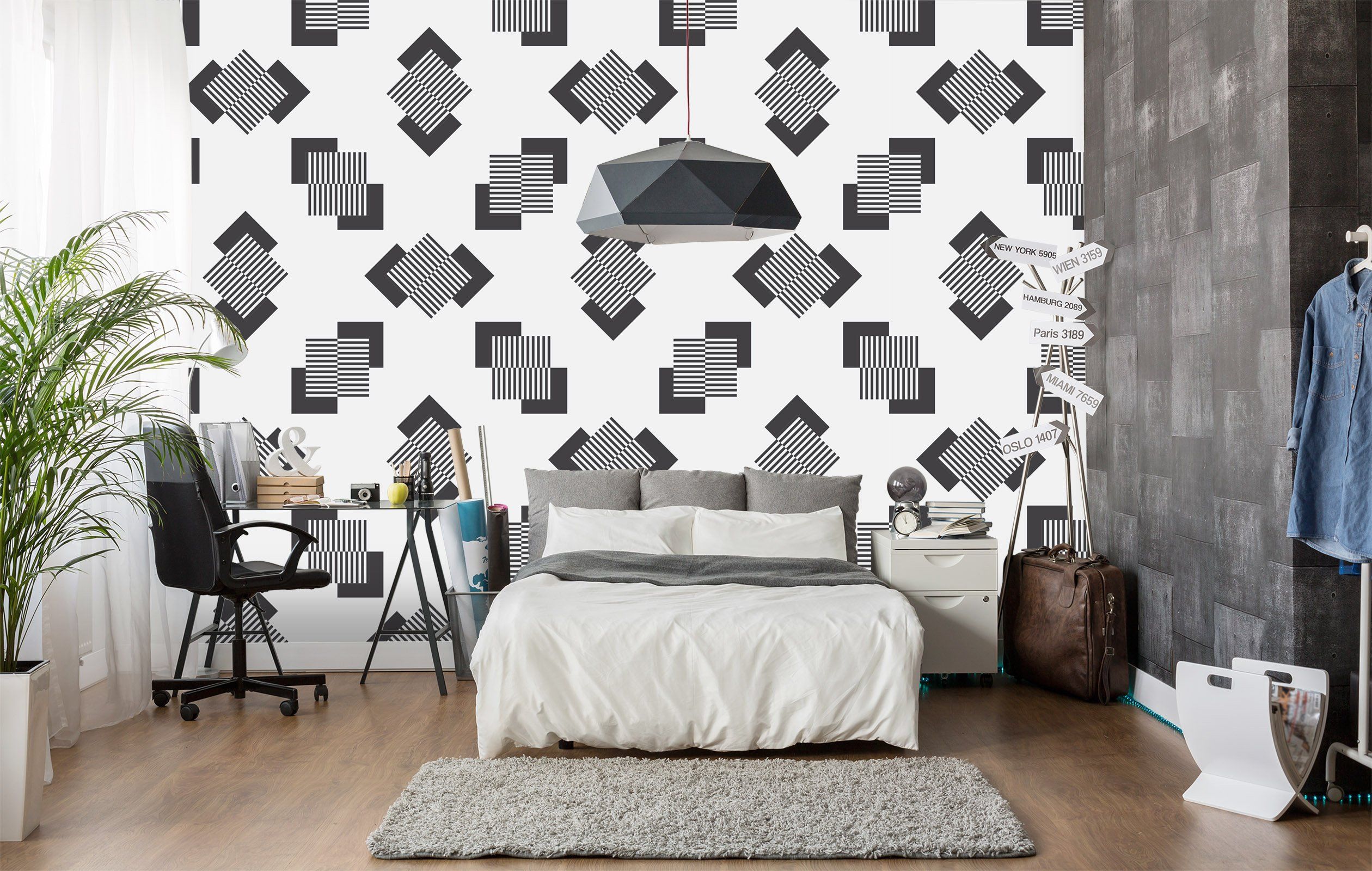 3D Rectangular Stitching 535 Wallpaper AJ Wallpaper 