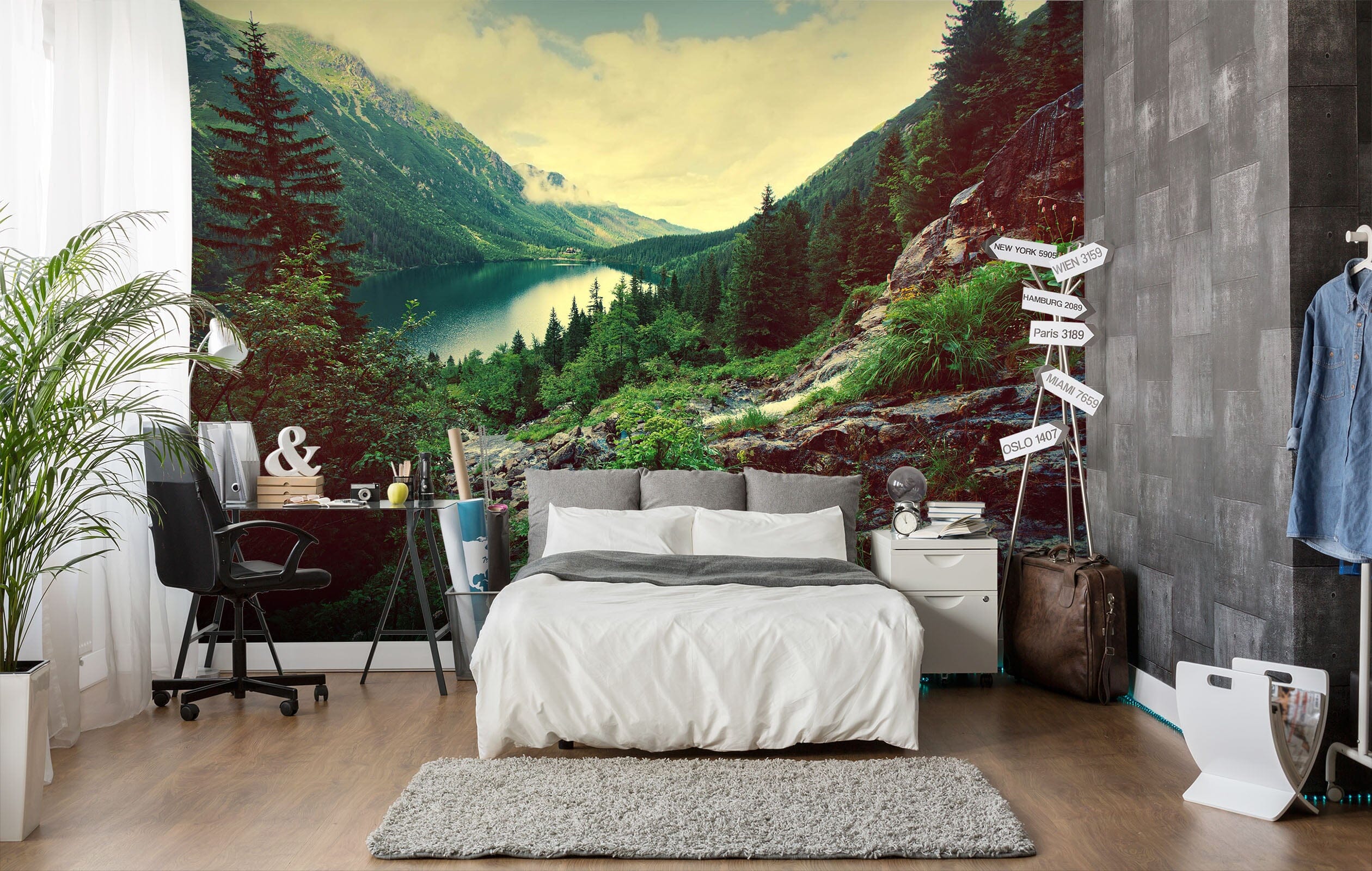 3D Forest Lake 102 Wall Murals Wallpaper AJ Wallpaper 2 