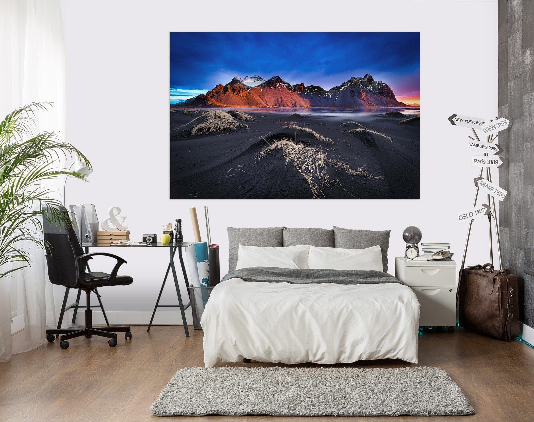 3D Red Mountain Peak 216 Marco Carmassi Wall Sticker Wallpaper AJ Wallpaper 2 