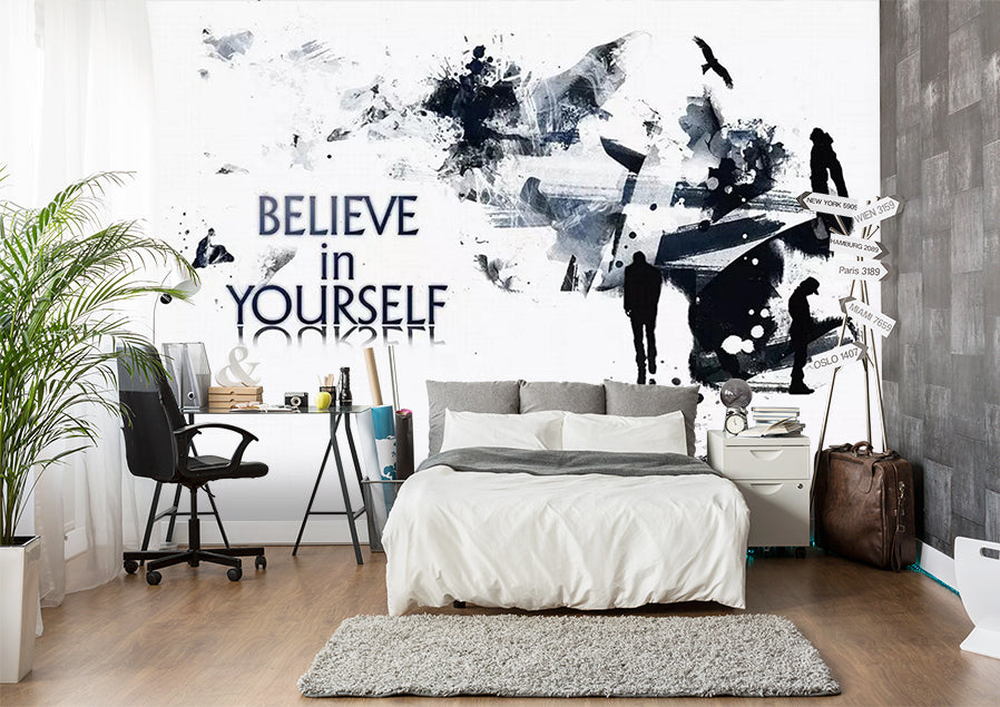 3D Man Logo WC361 Wall Murals