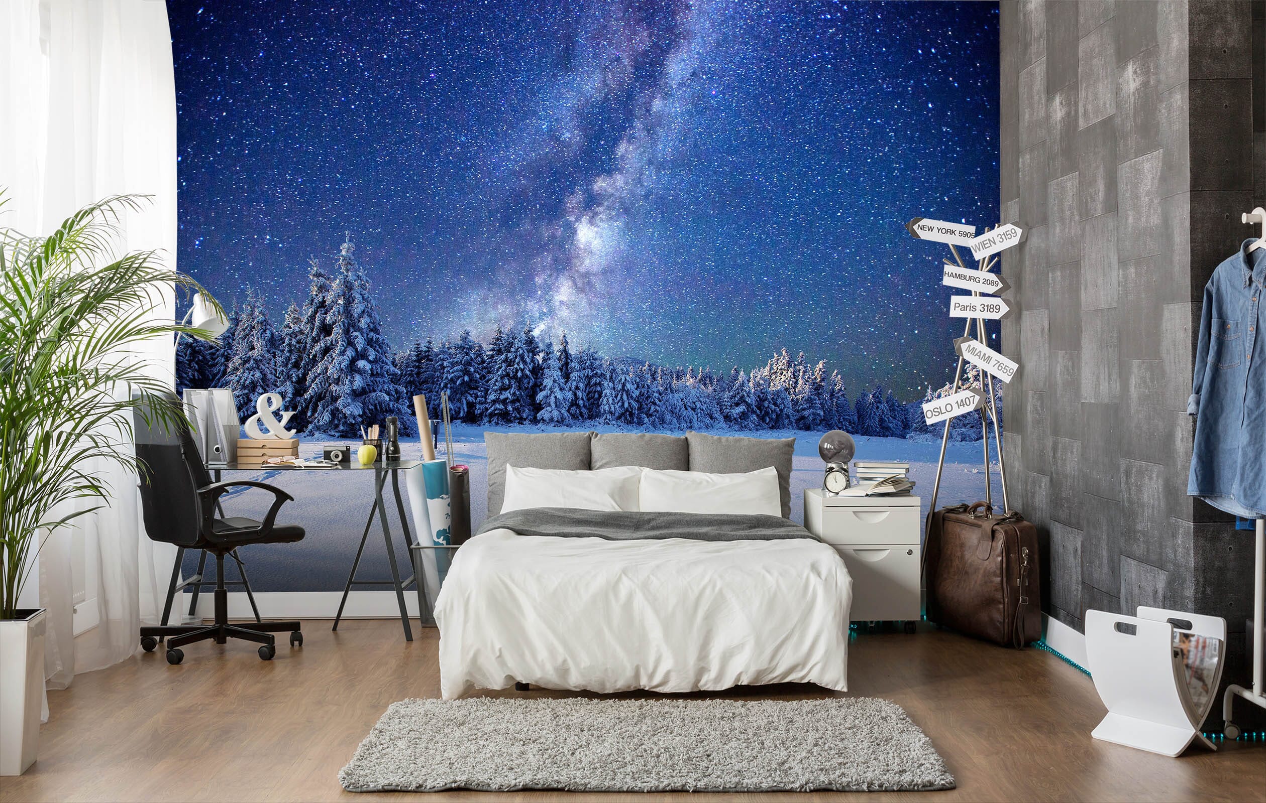 3D Snow Forest 1746 Wall Murals Wallpaper AJ Wallpaper 2 