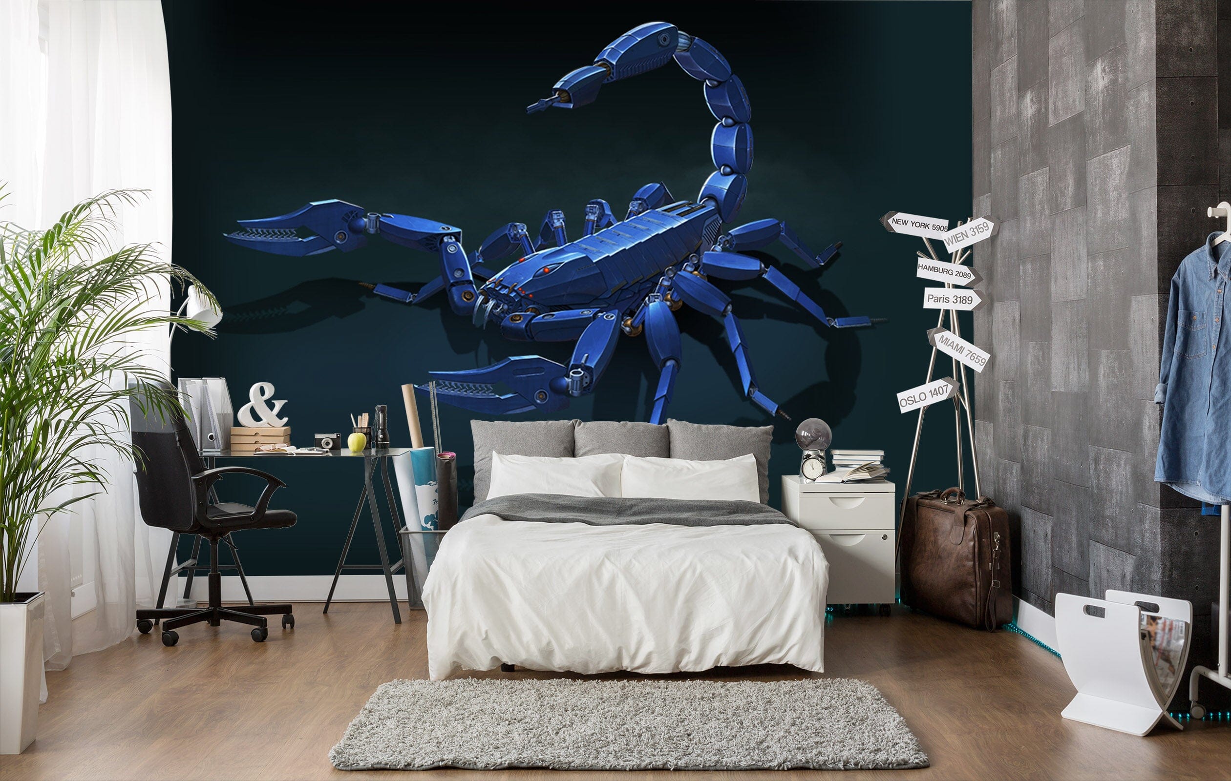 3D Metal Scorpion 1531 Wall Murals Exclusive Designer Vincent Wallpaper AJ Wallpaper 2 