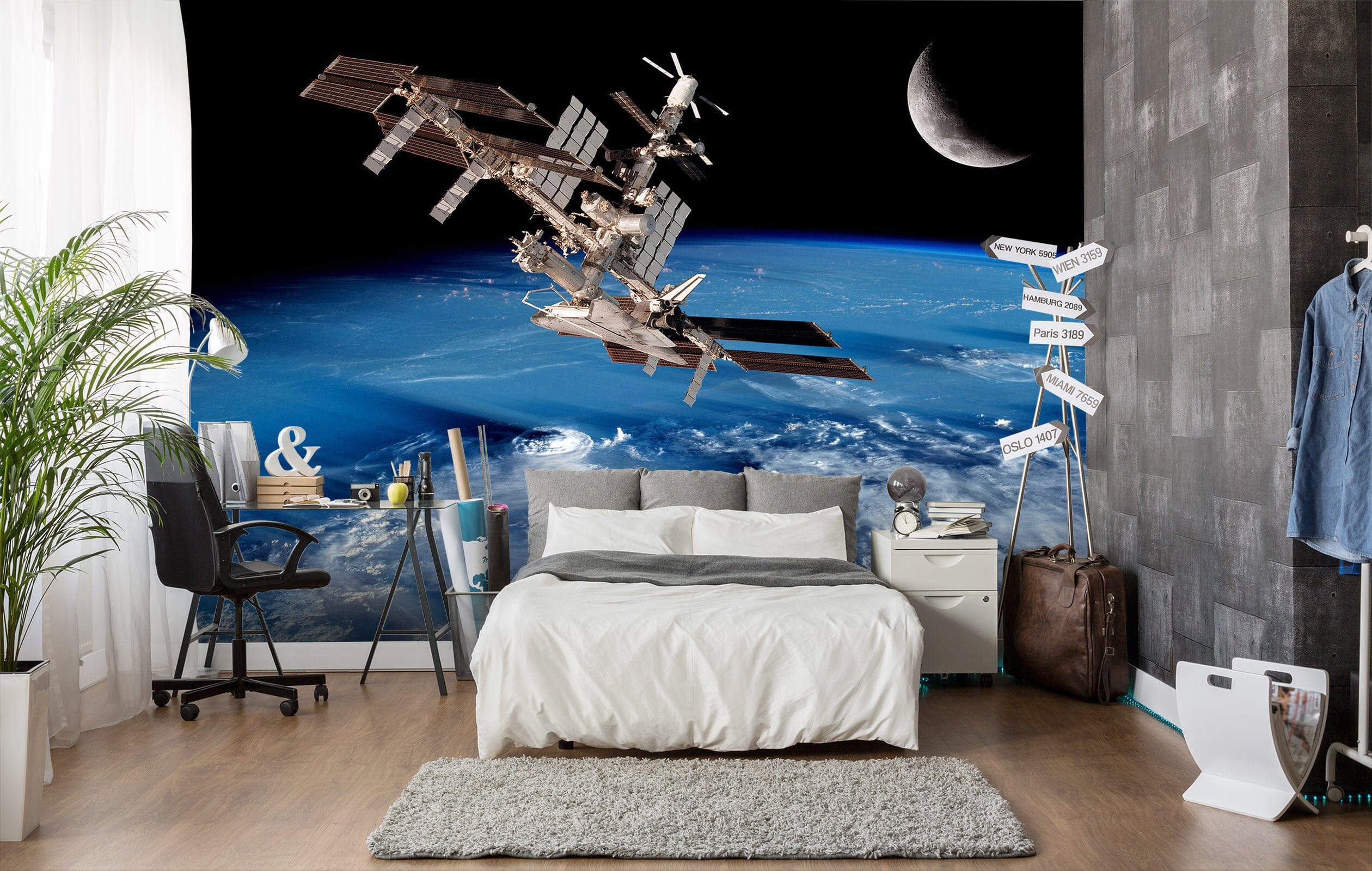 3D Space Satellite 1734 Wall Murals Wallpaper AJ Wallpaper 2 