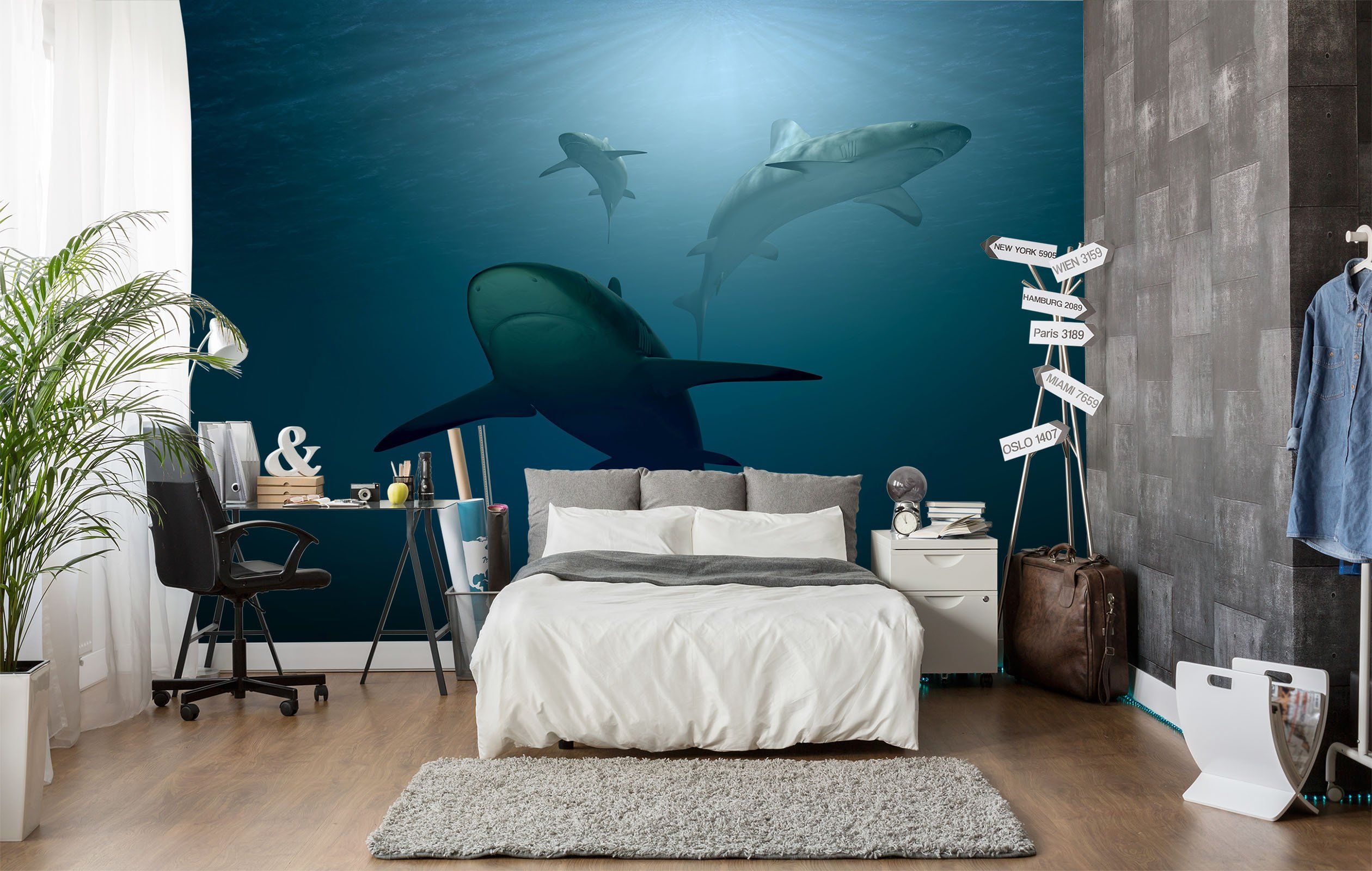 3D Deep Sea Shark 663 Wallpaper AJ Wallpaper 