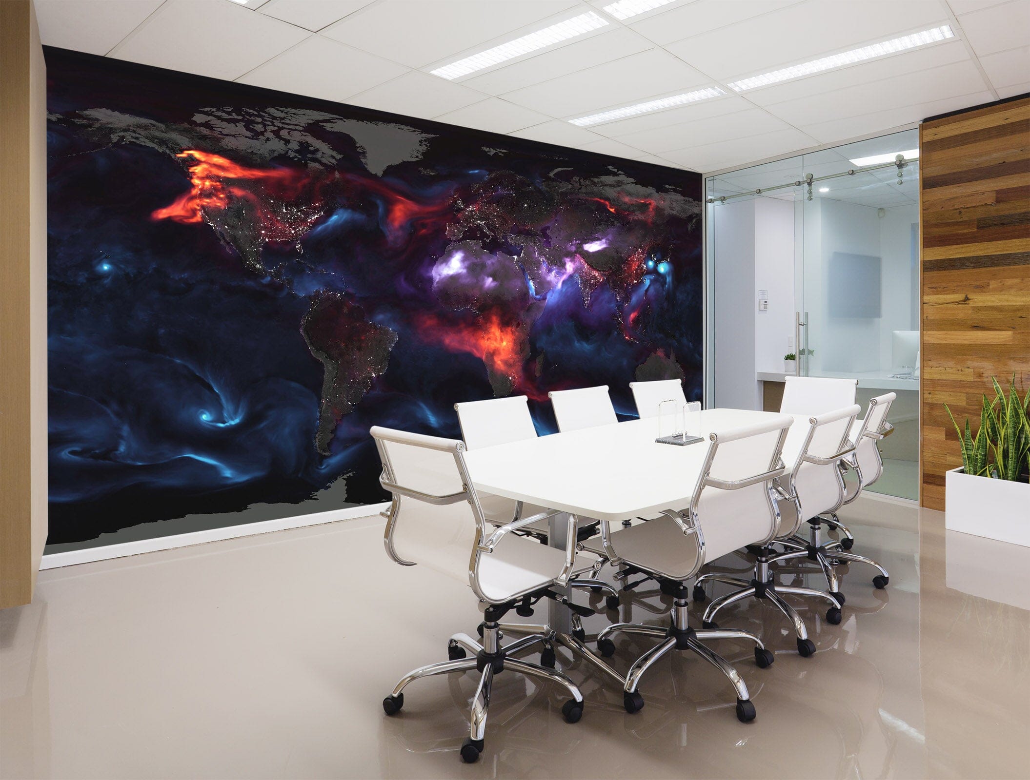 3D Color Starry Sky 2010 World Map Wall Murals Wallpaper AJ Wallpaper 2 