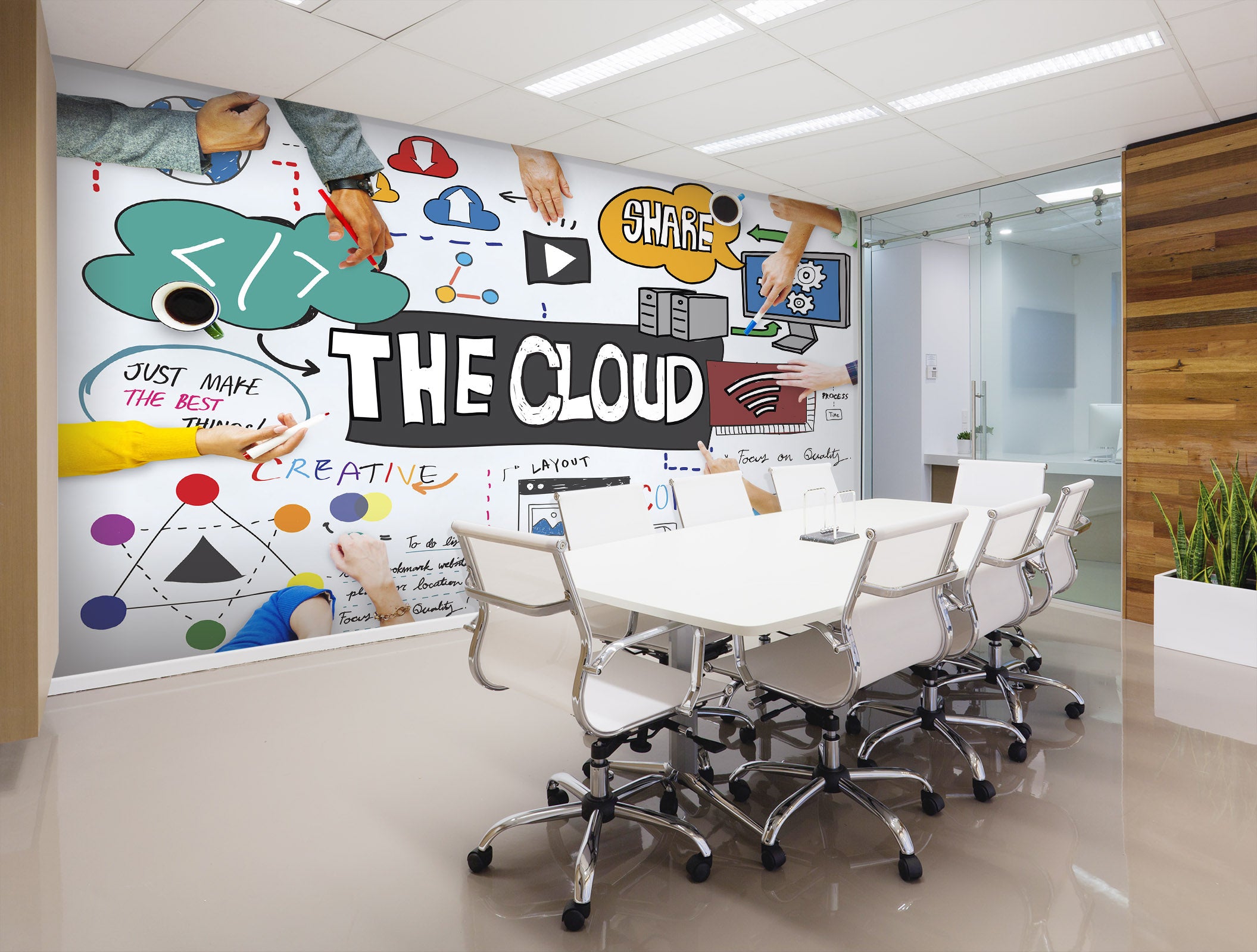 3D Cartoon Color Pattern 034 Wall Murals