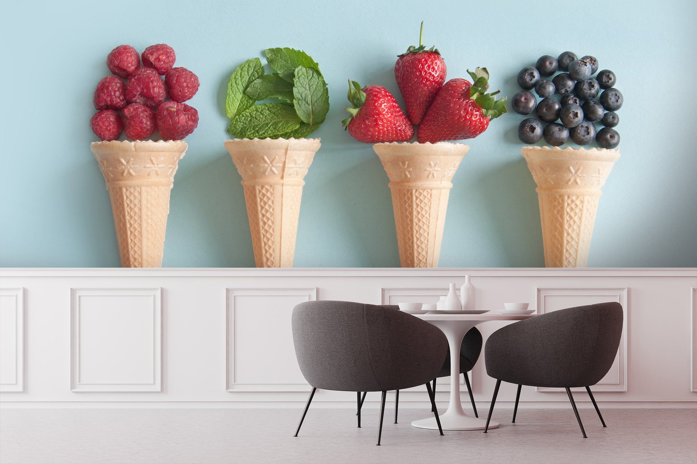3D Strawberry Decoration Ice Cream 767 Wallpaper AJ Wallpaper 2 