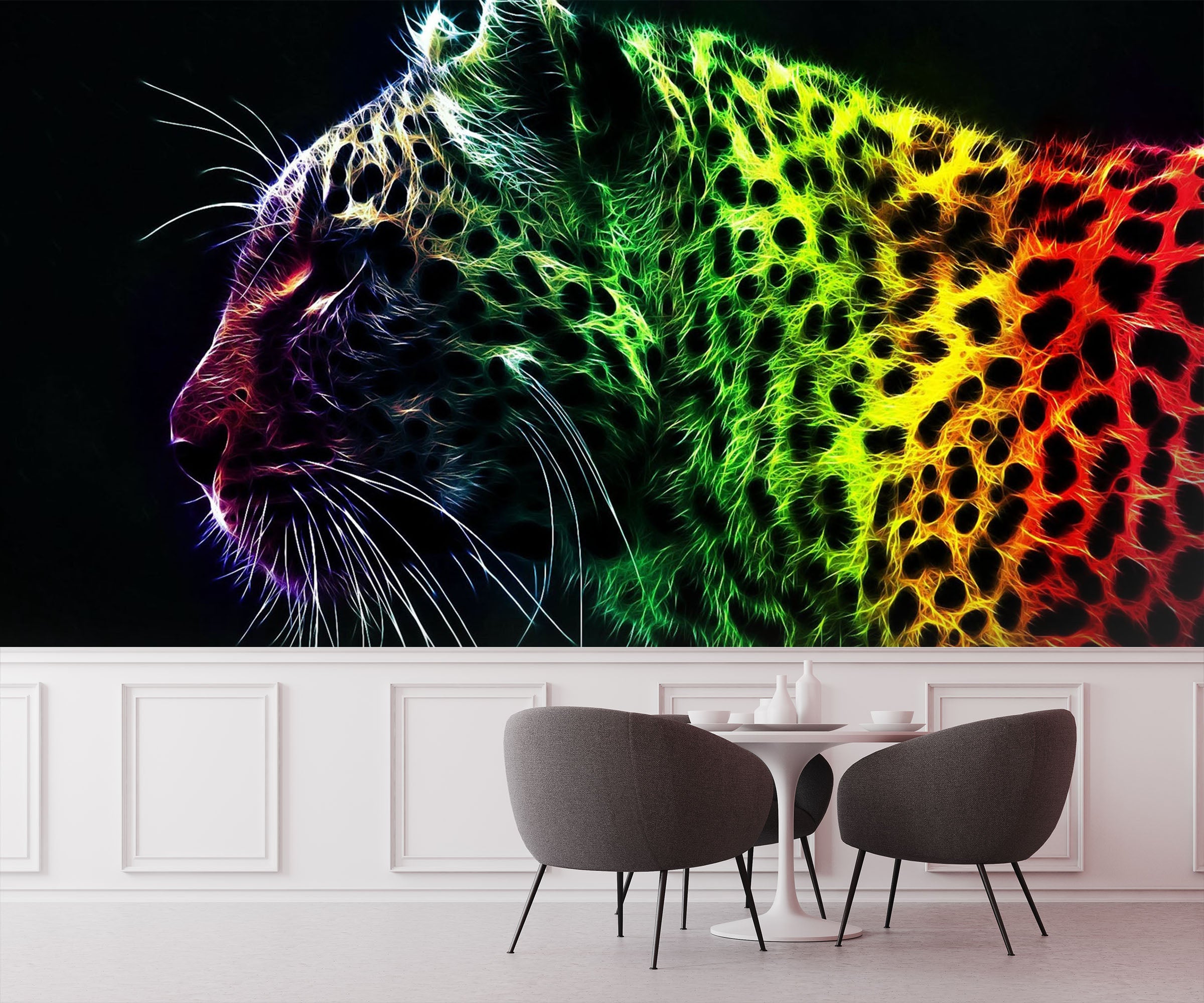 3D Color Leopard 355 Wall Murals