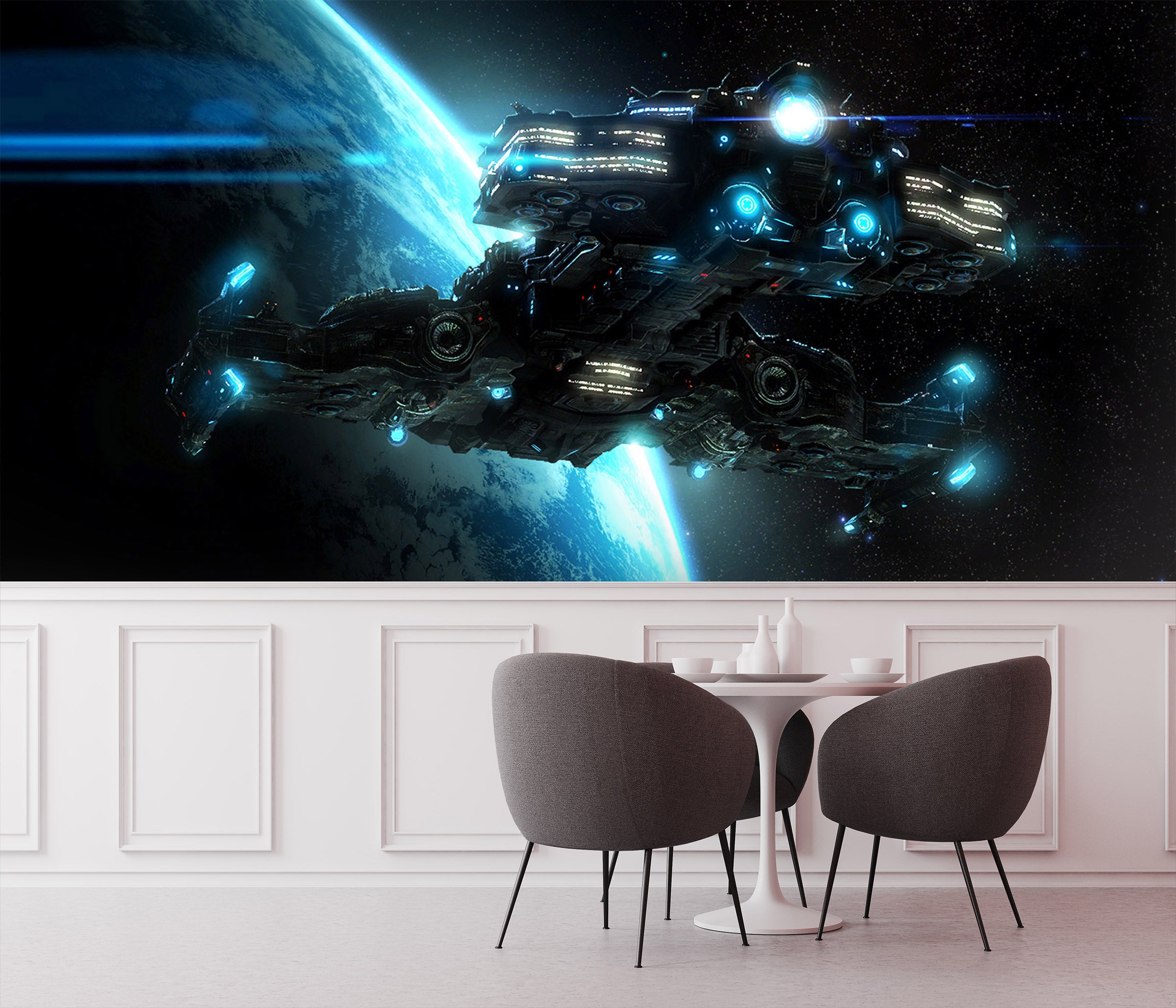 3D Spaceship Earth 084 Vehicle Wall Murals