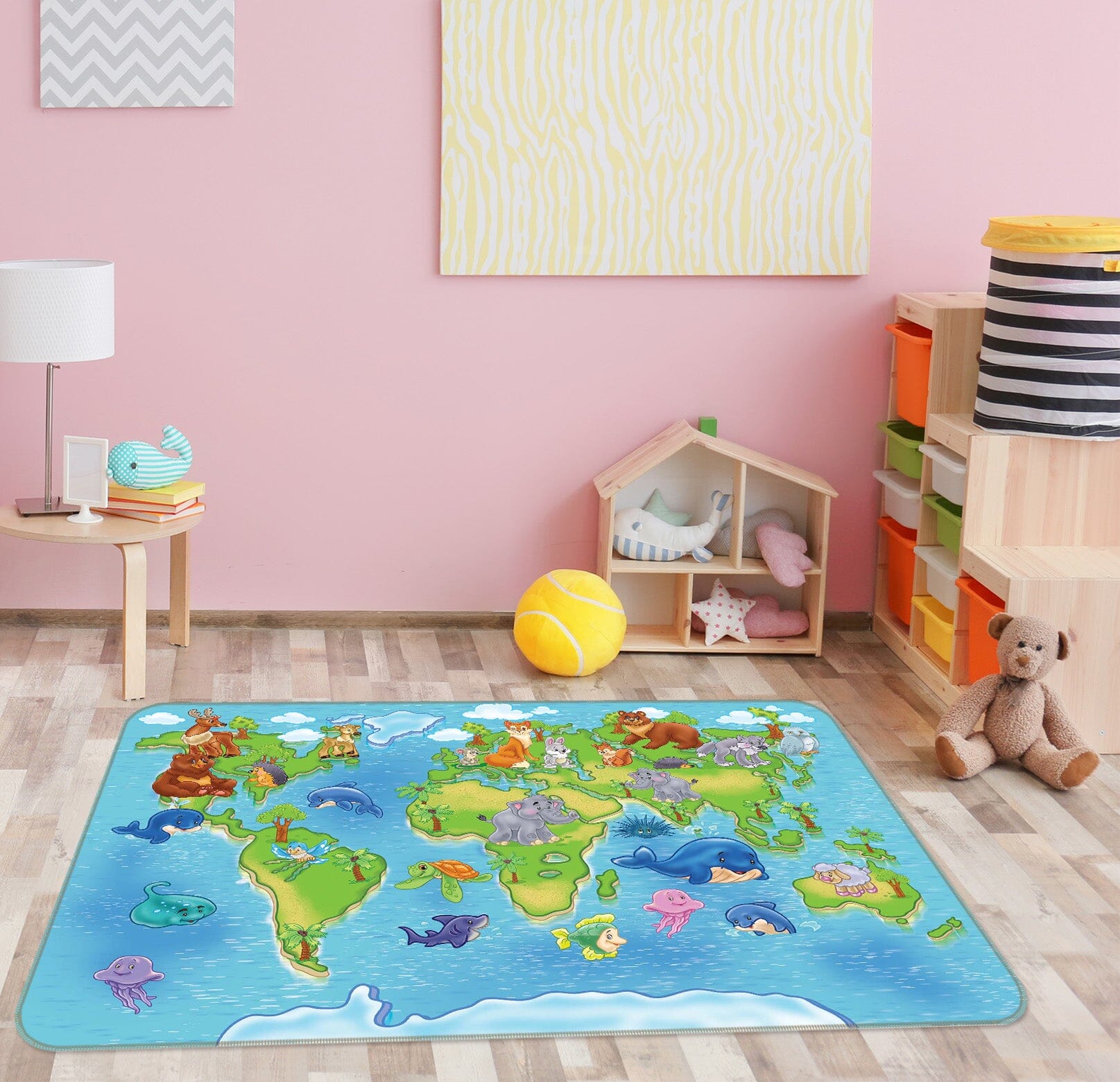 3D Living Land 231 World Map Non Slip Rug Mat Mat AJ Creativity Home 