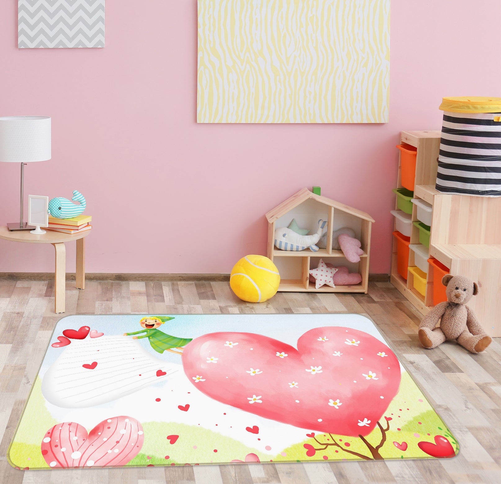 3D Heart 35141 Non Slip Rug Mat