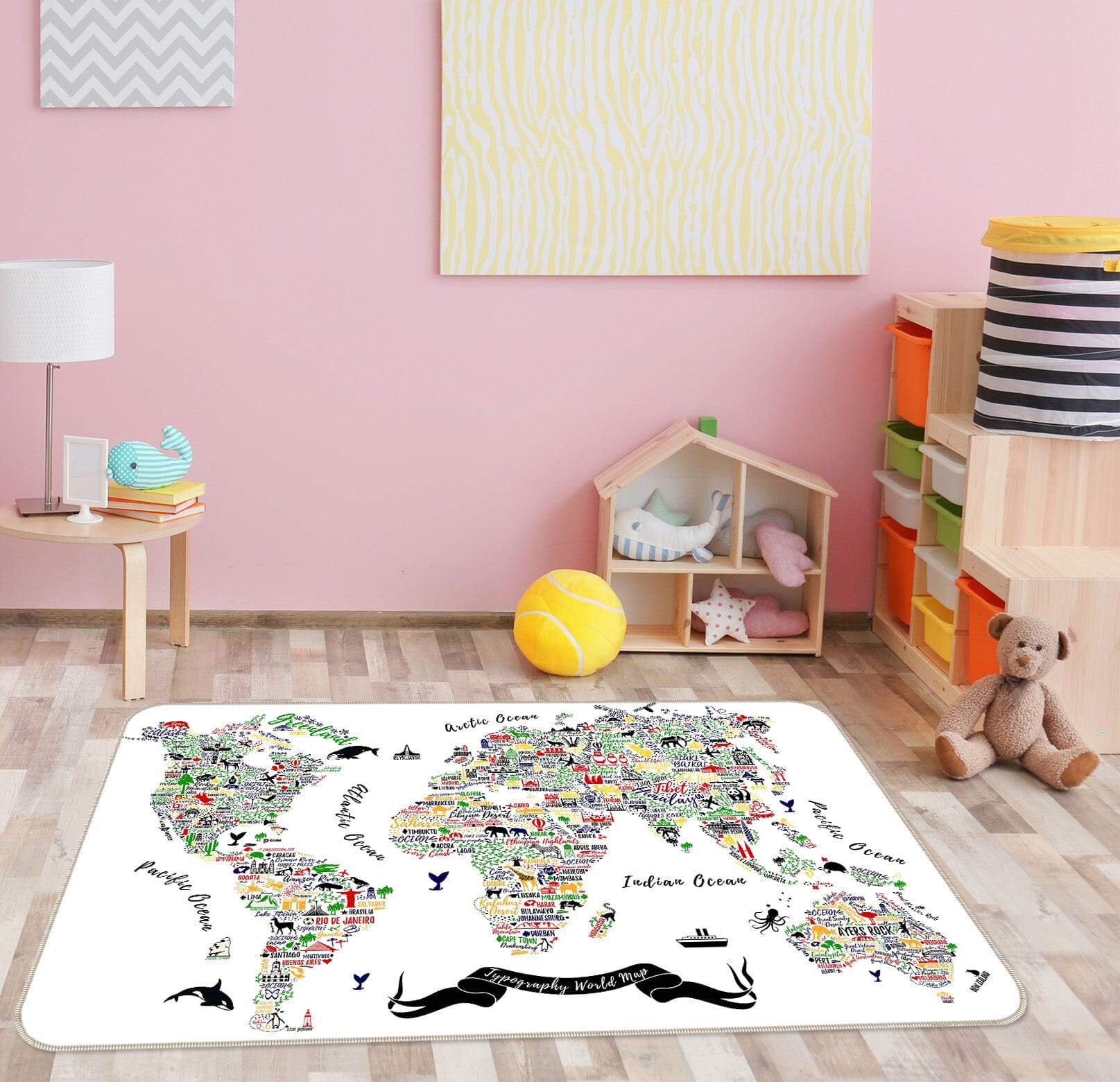 3D Color Painting 264 World Map Non Slip Rug Mat Mat AJ Creativity Home 