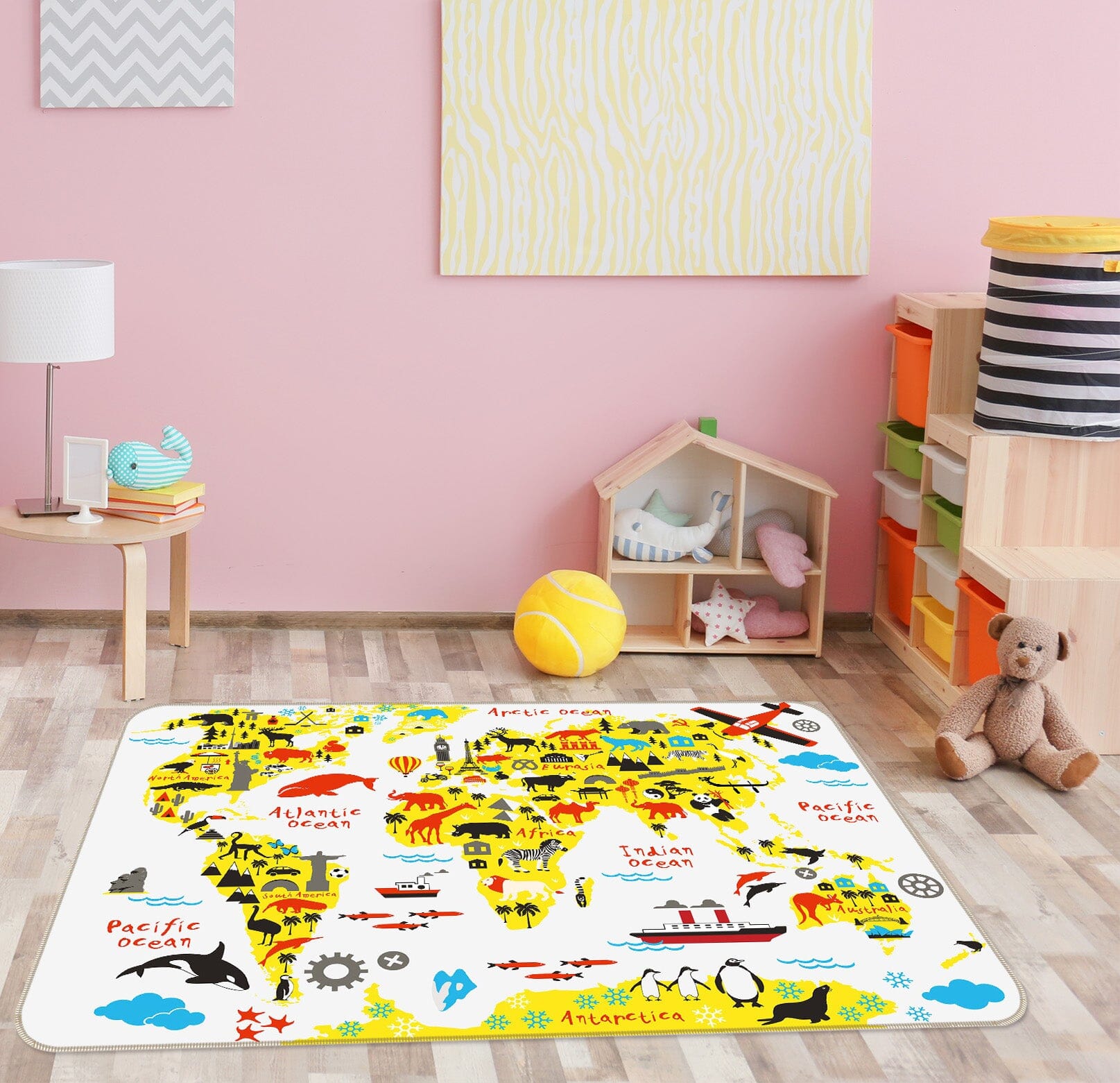 3D Color Country 235 World Map Non Slip Rug Mat Mat AJ Creativity Home 