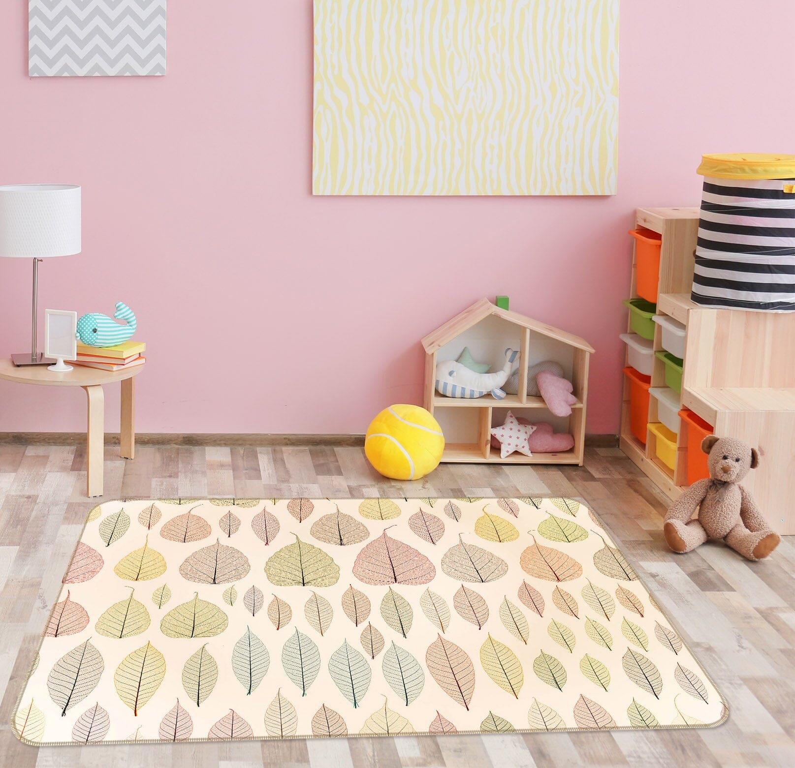 3D Colored Leaves 3038 Assaf Frank Rug Non Slip Rug Mat Mat AJ Creativity Home 