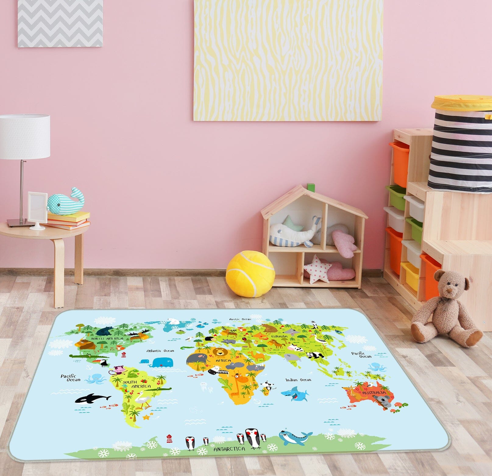 3D Colored Island 241 World Map Non Slip Rug Mat Mat AJ Creativity Home 