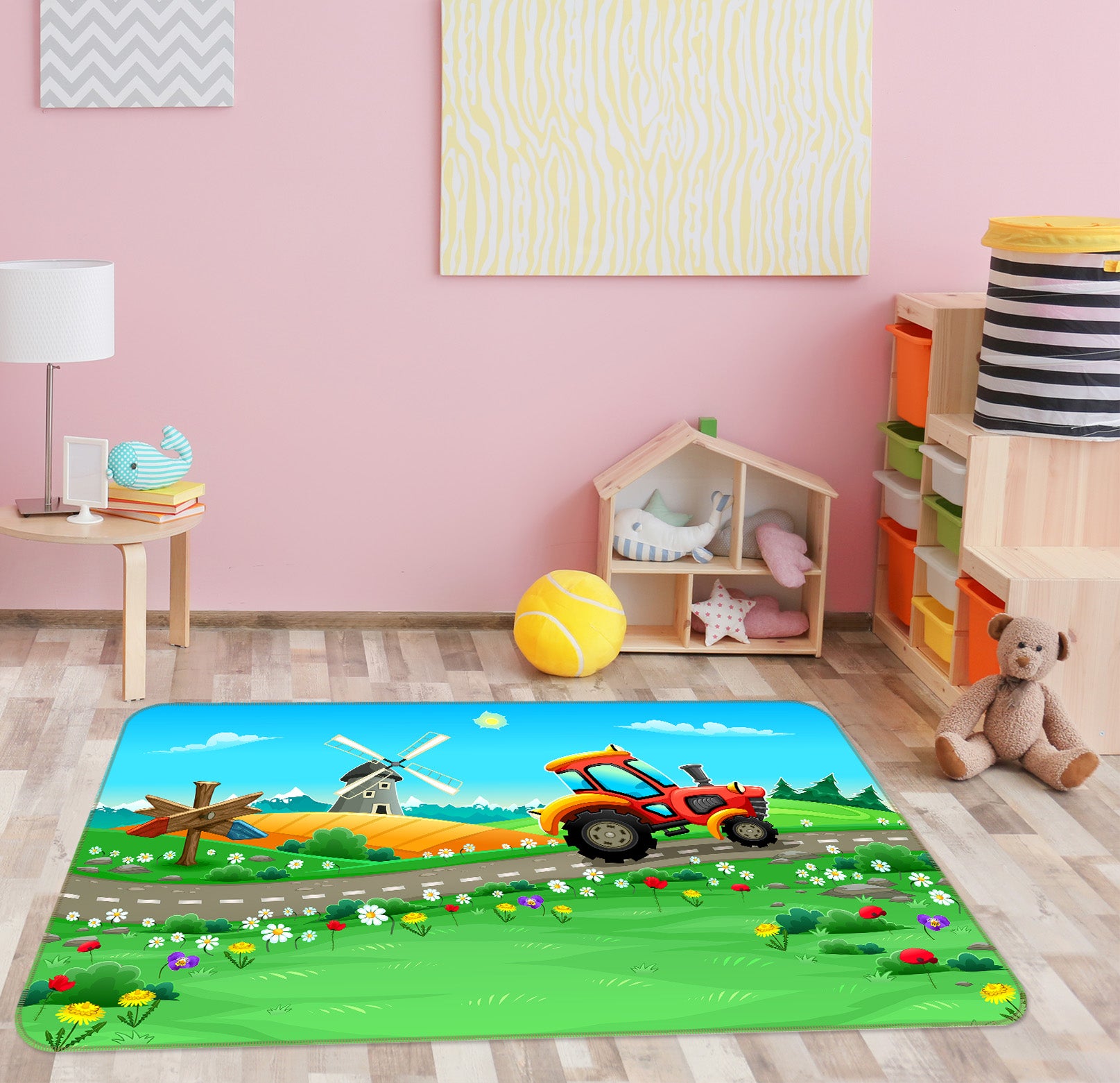 3D Car Windmill 36139 Non Slip Rug Mat
