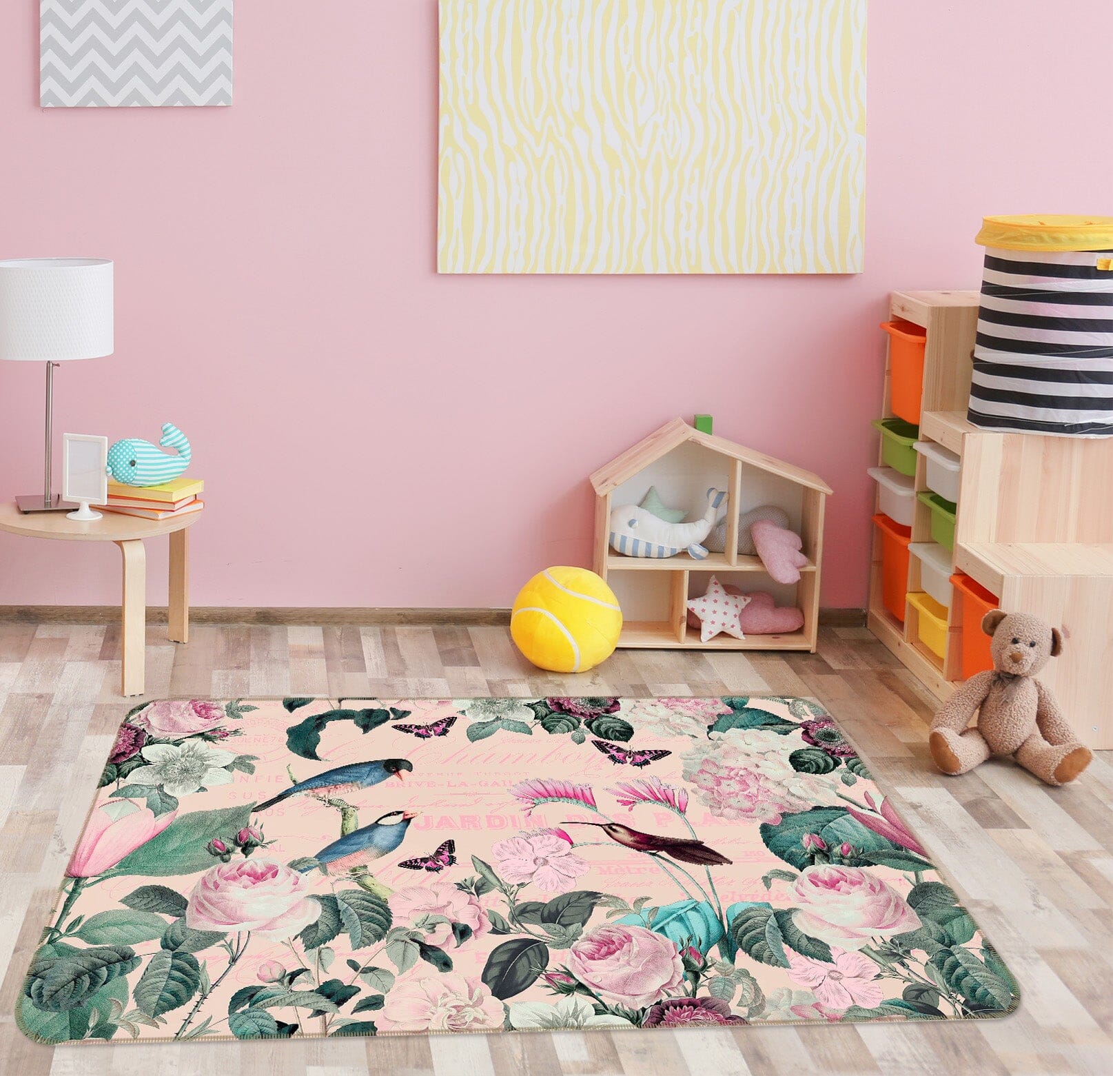 3D Bird Flowers 1016 Andrea haase Rug Non Slip Rug Mat Mat AJ Creativity Home 