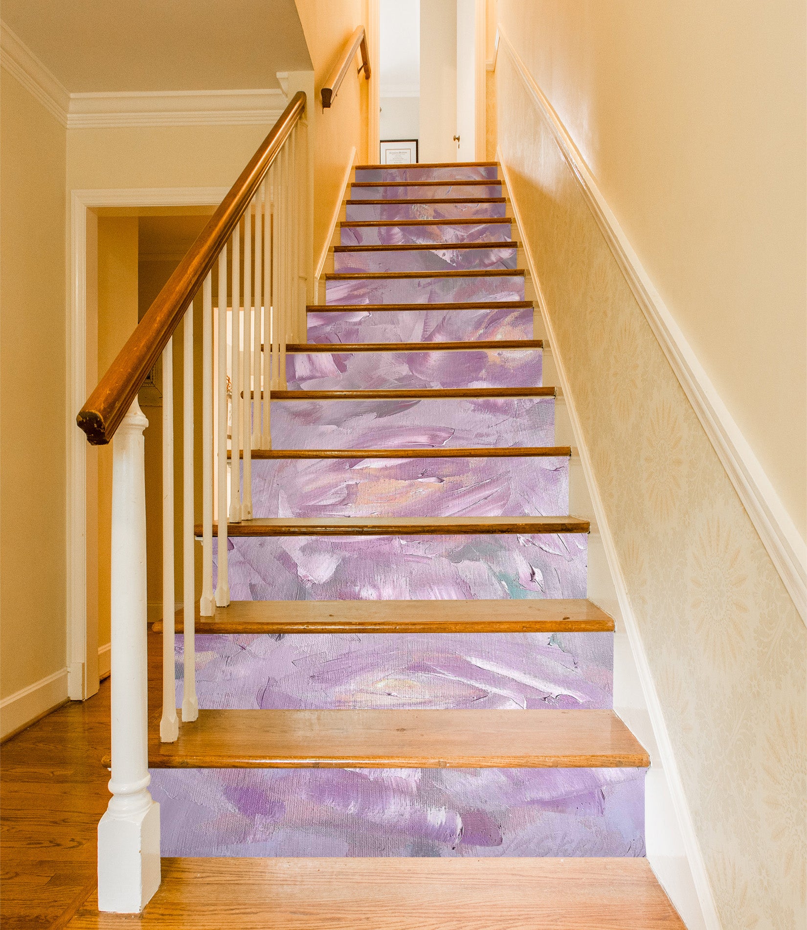 3D Purple Flowers 3938 Skromova Marina Stair Risers