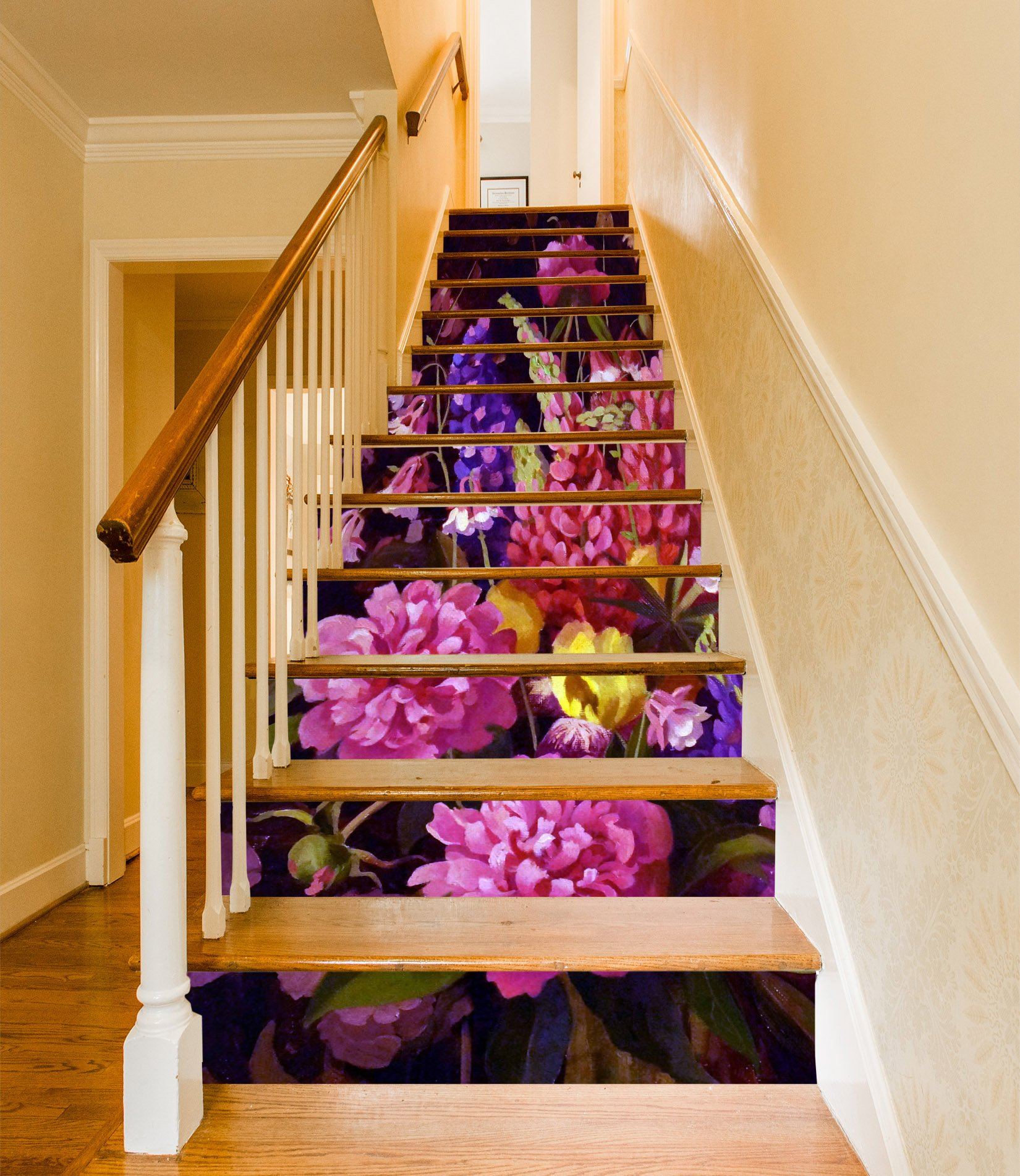 3D Flowers 7069 Stair Risers Wallpaper AJ Wallpaper 