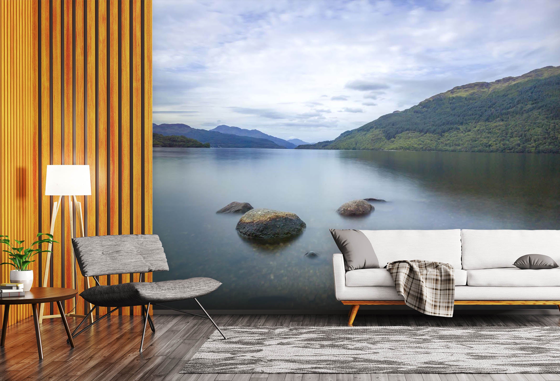 3D Scottish Loch 032 Assaf Frank Wall Mural Wall Murals